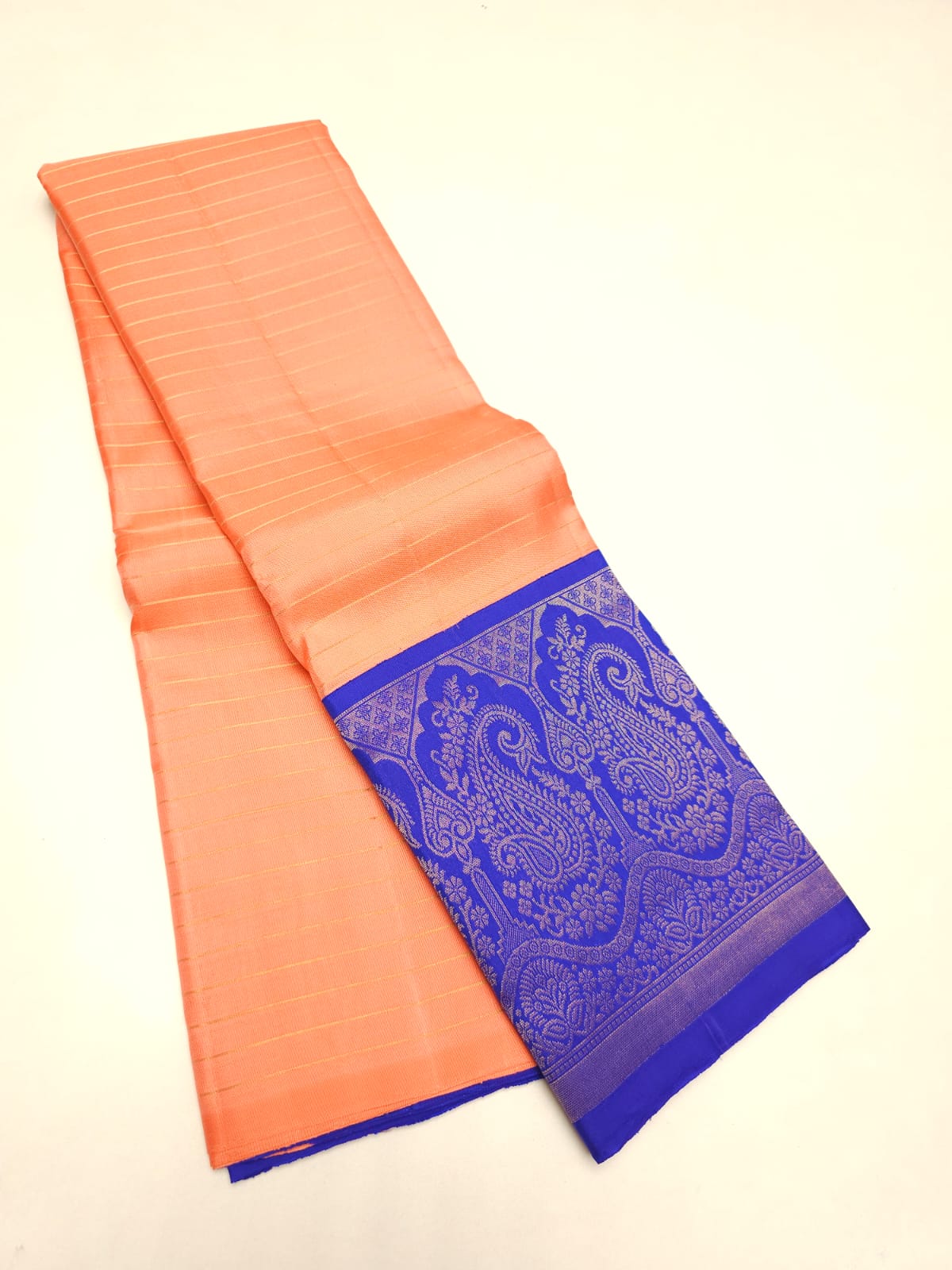 Pure Handloom Kanchipuram Korvai Silk Saree