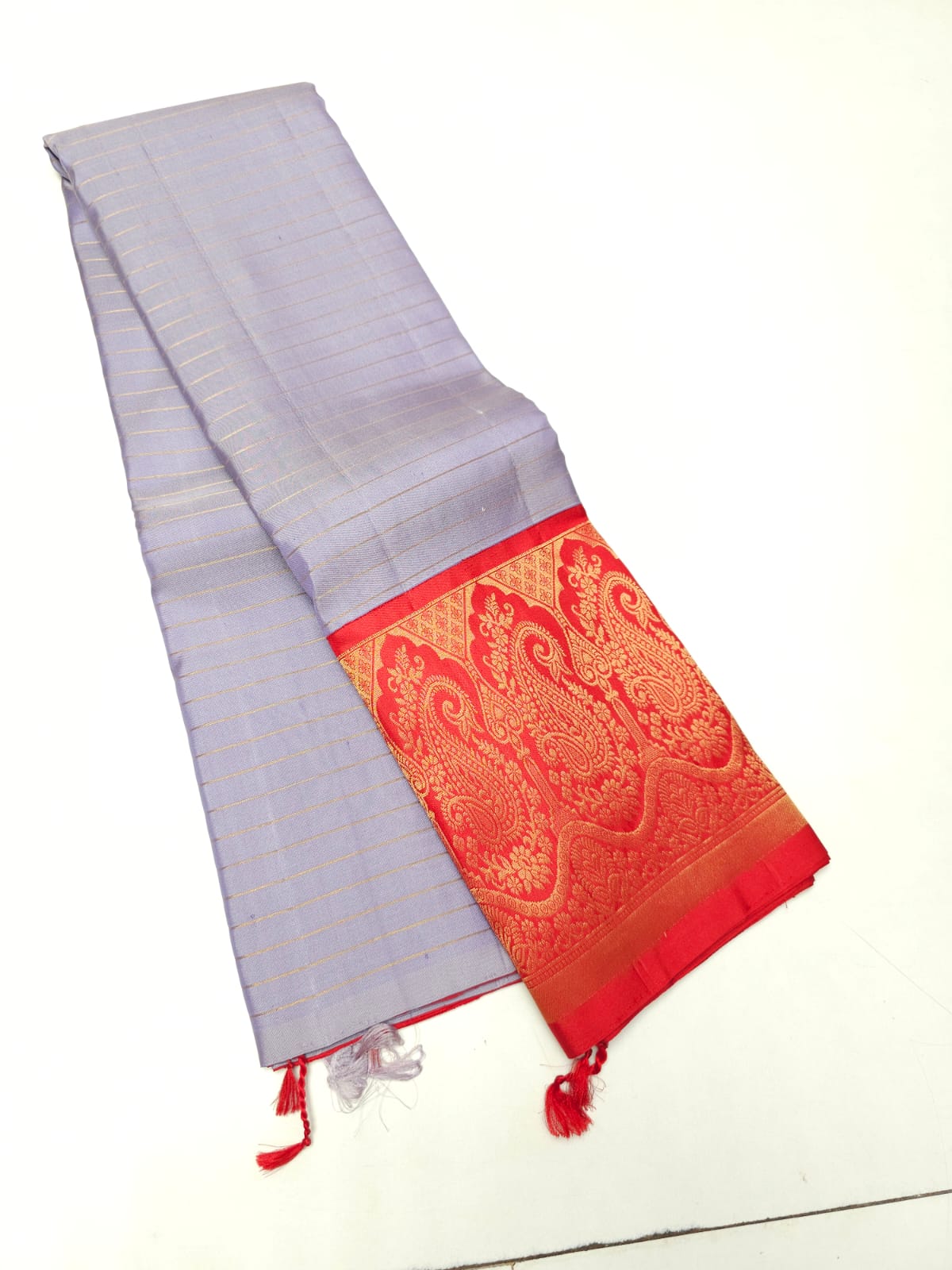 Pure Handloom Kanchipuram Korvai Silk Saree