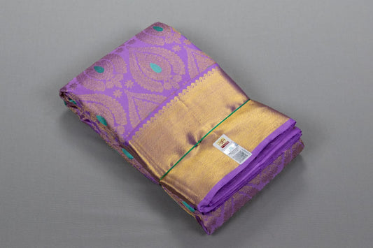 Pure Kanchipuram Handloom Light Lavender Colour Silk Saree