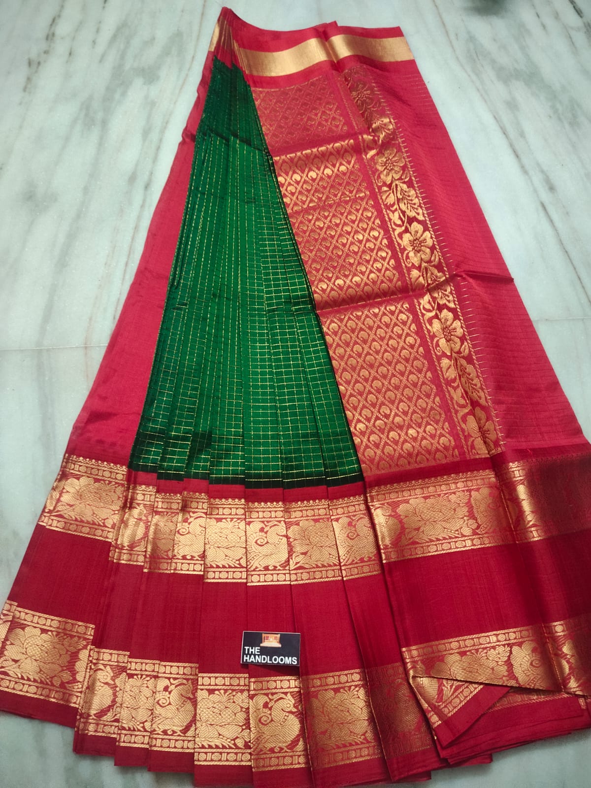 Pure Handloom Mangalagiri Kuppadam Saree