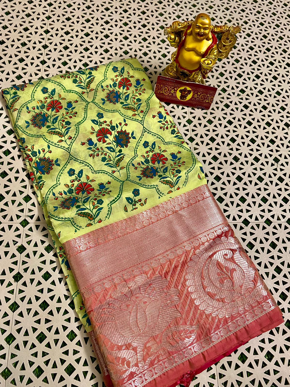 Pure Handloom Mangalagiri Pattu Saree