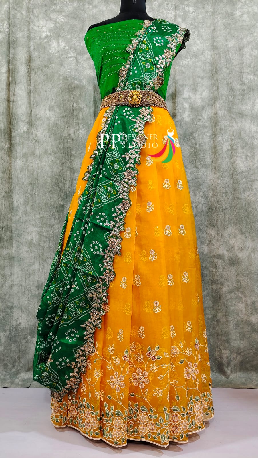 Pure Handloom Organza Lehenga