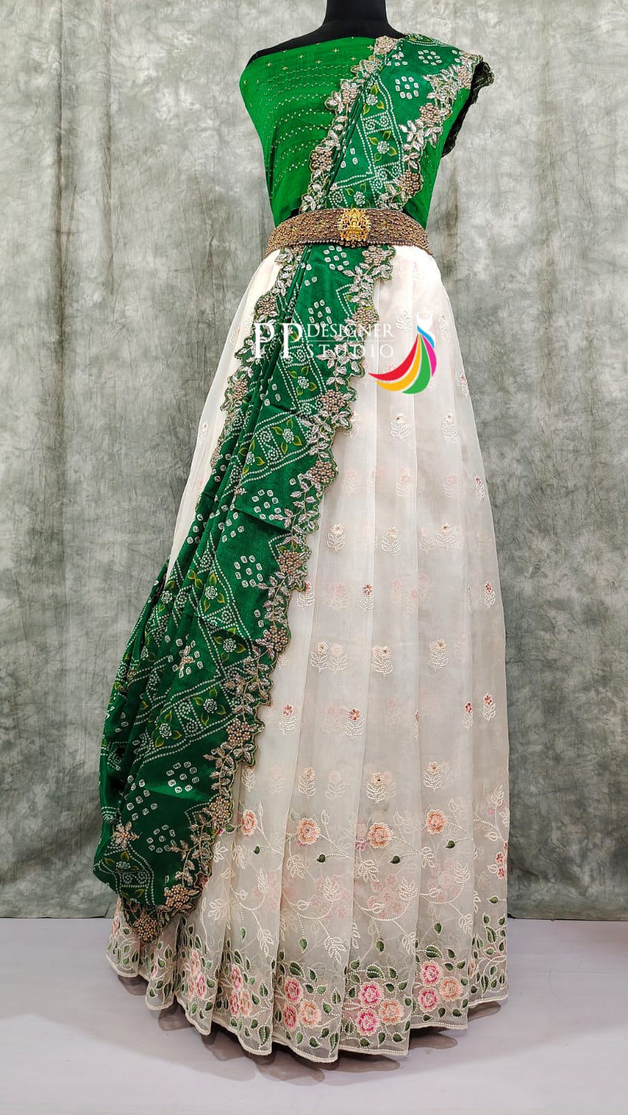 Pure Handloom Organza Lehenga