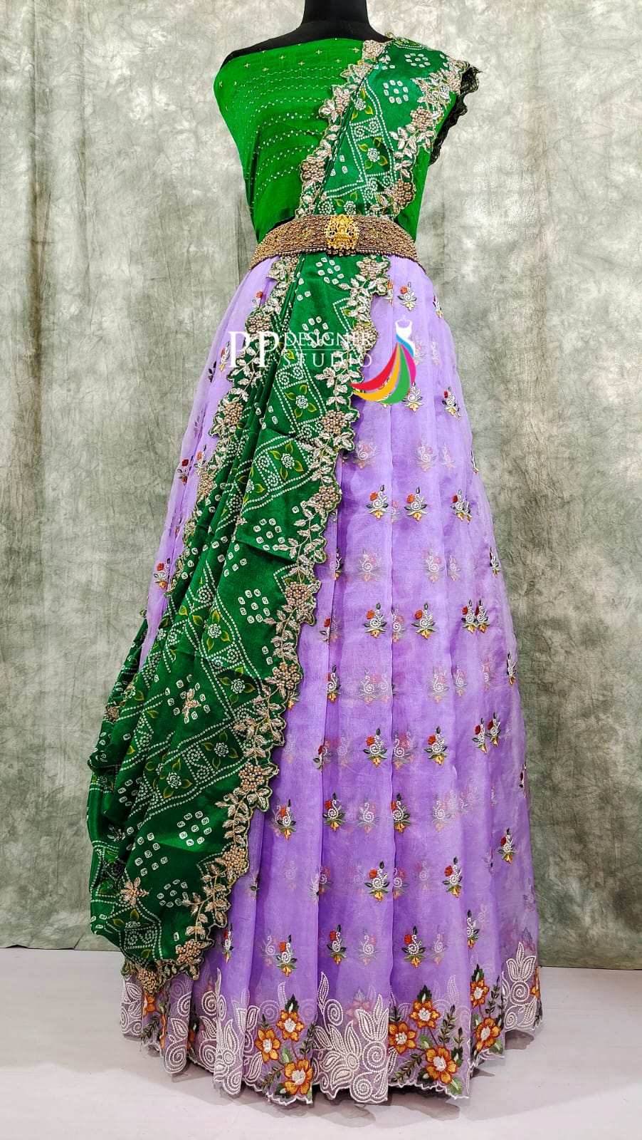 Pure Handloom Organza Lehenga