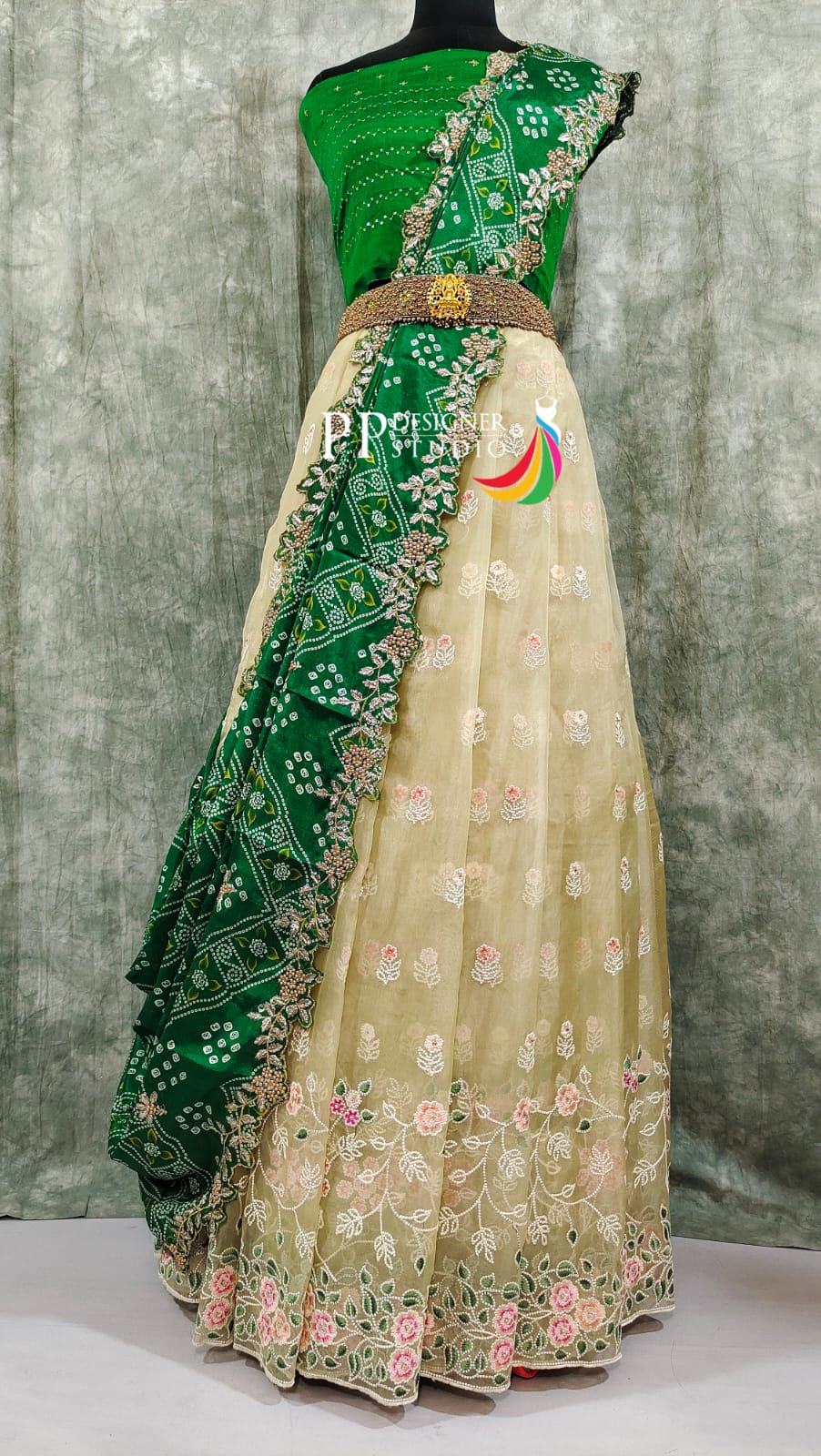 Pure Handloom Organza Lehenga