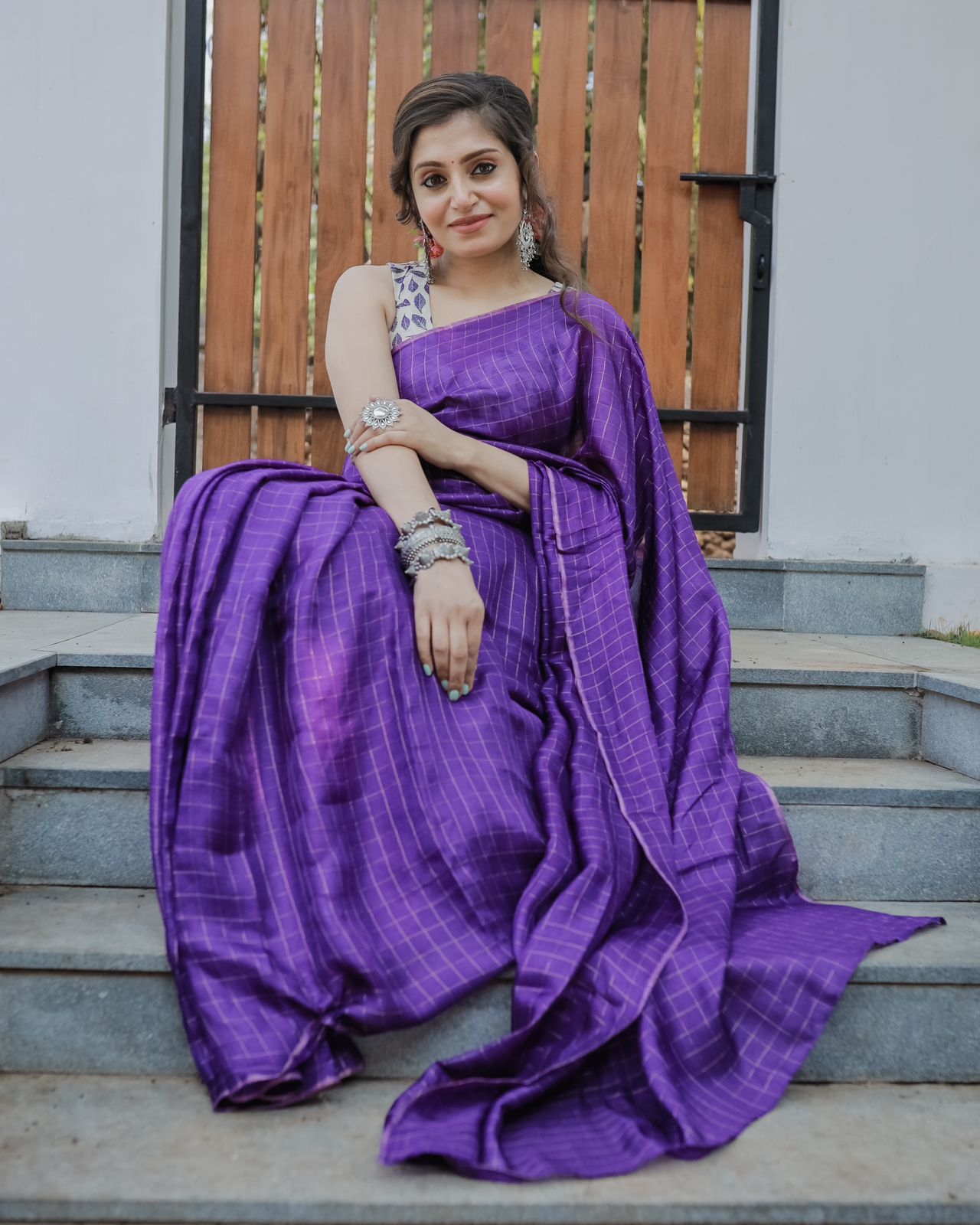 Pure jute silk saree