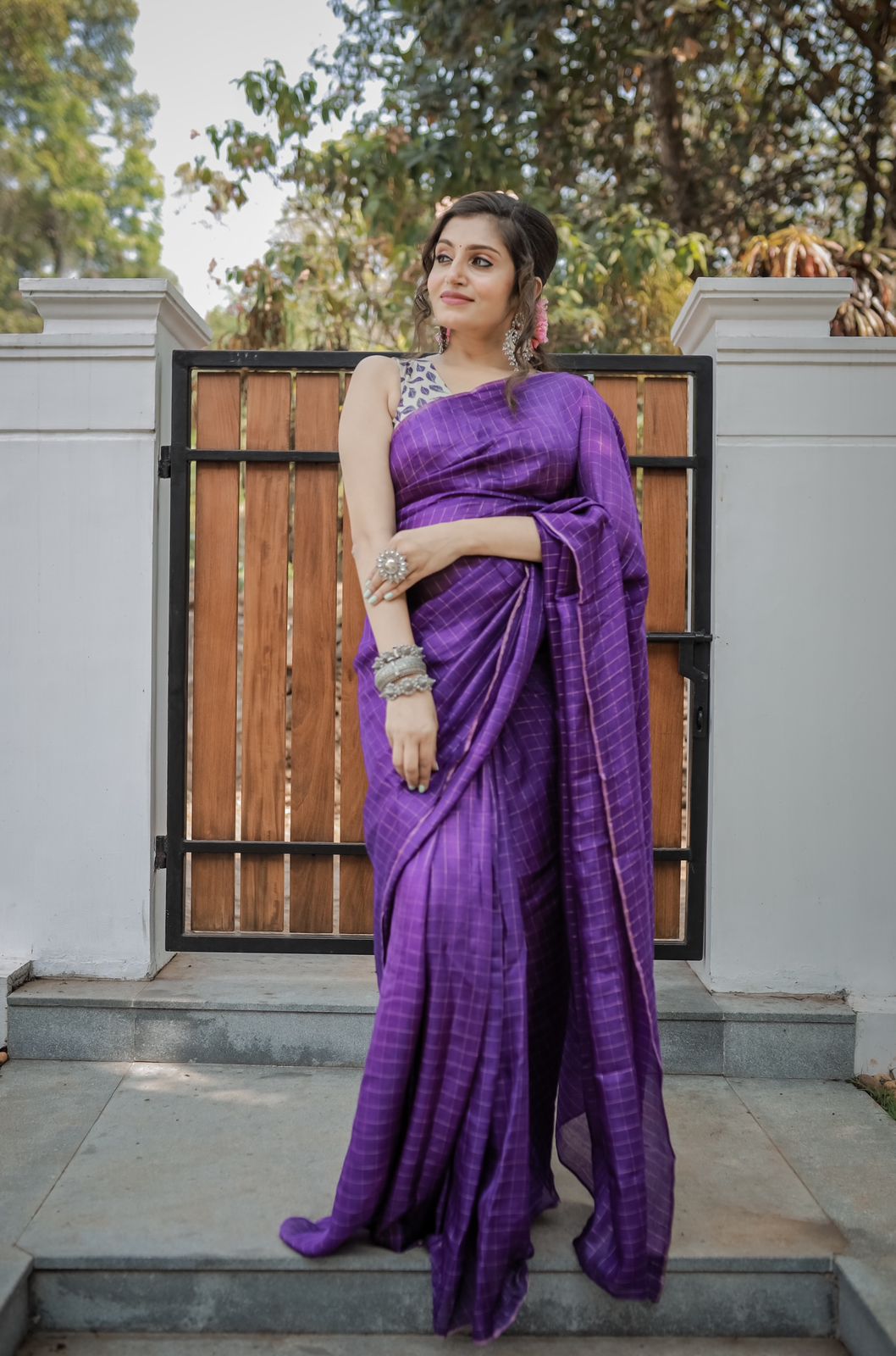 Pure jute silk saree