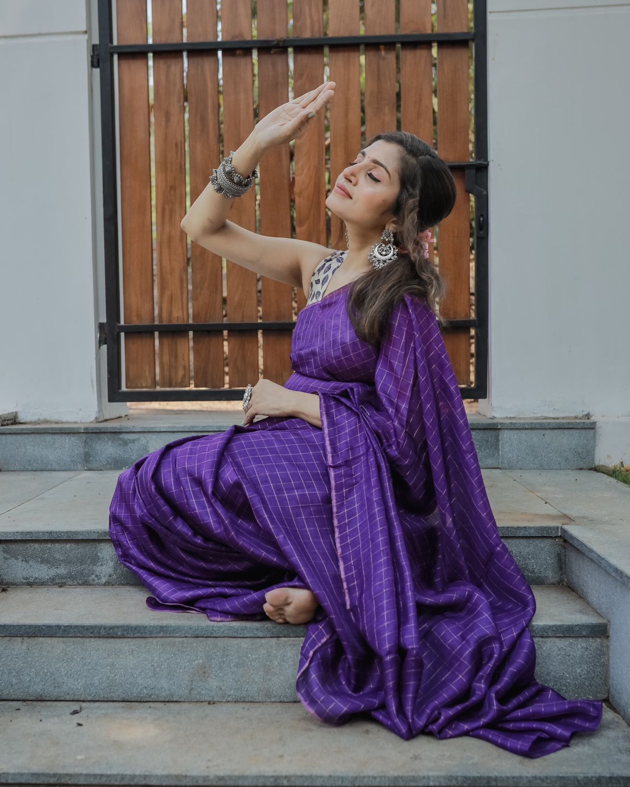 Pure jute silk saree