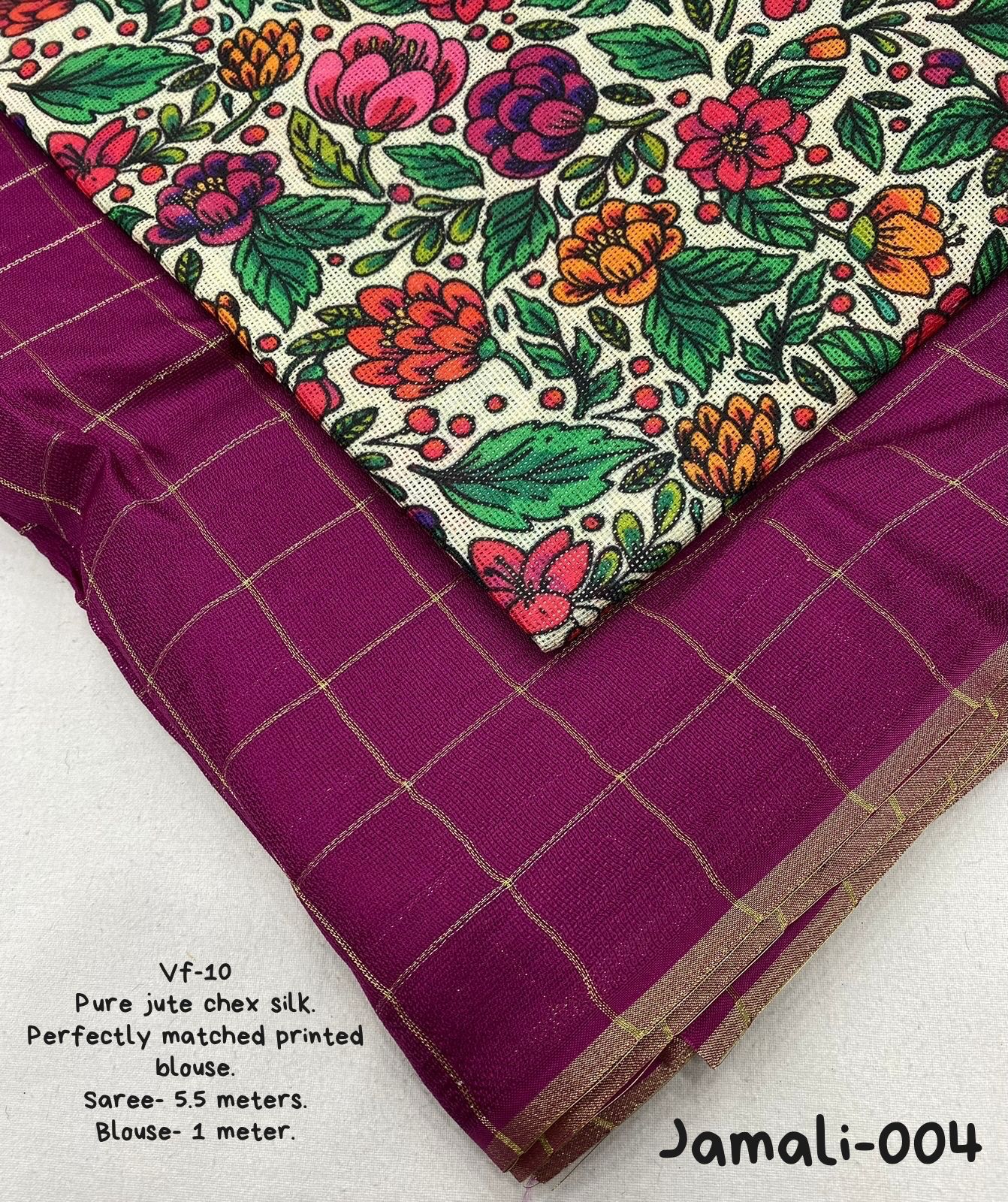 Pure jute silk saree