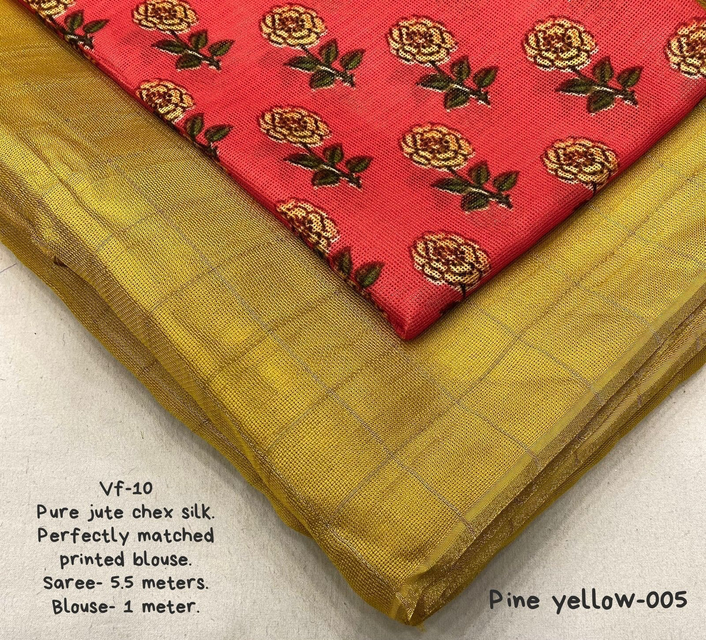 Pure jute silk saree