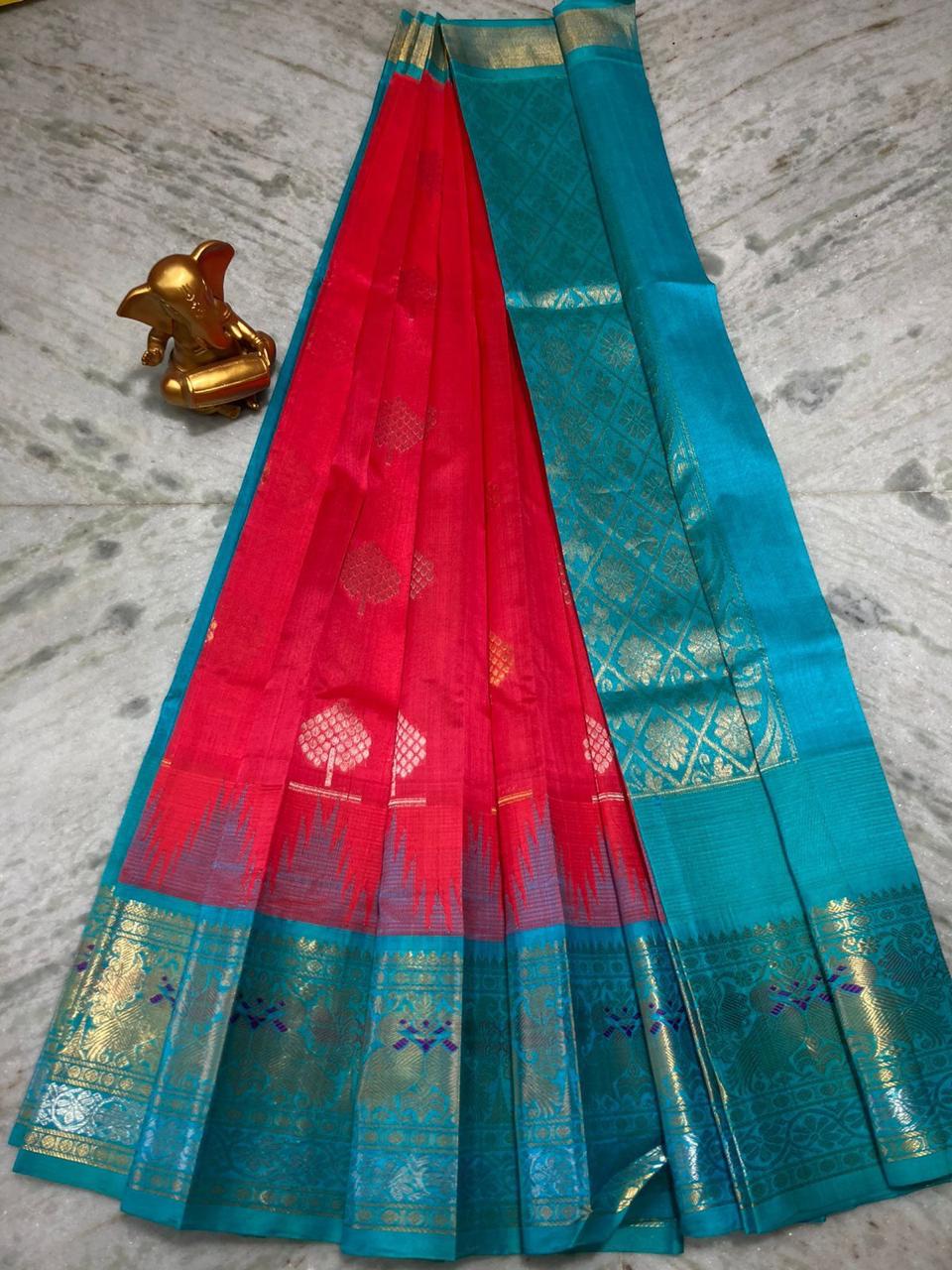 Pure Mangalagiri Kuppadam Pattu Saree