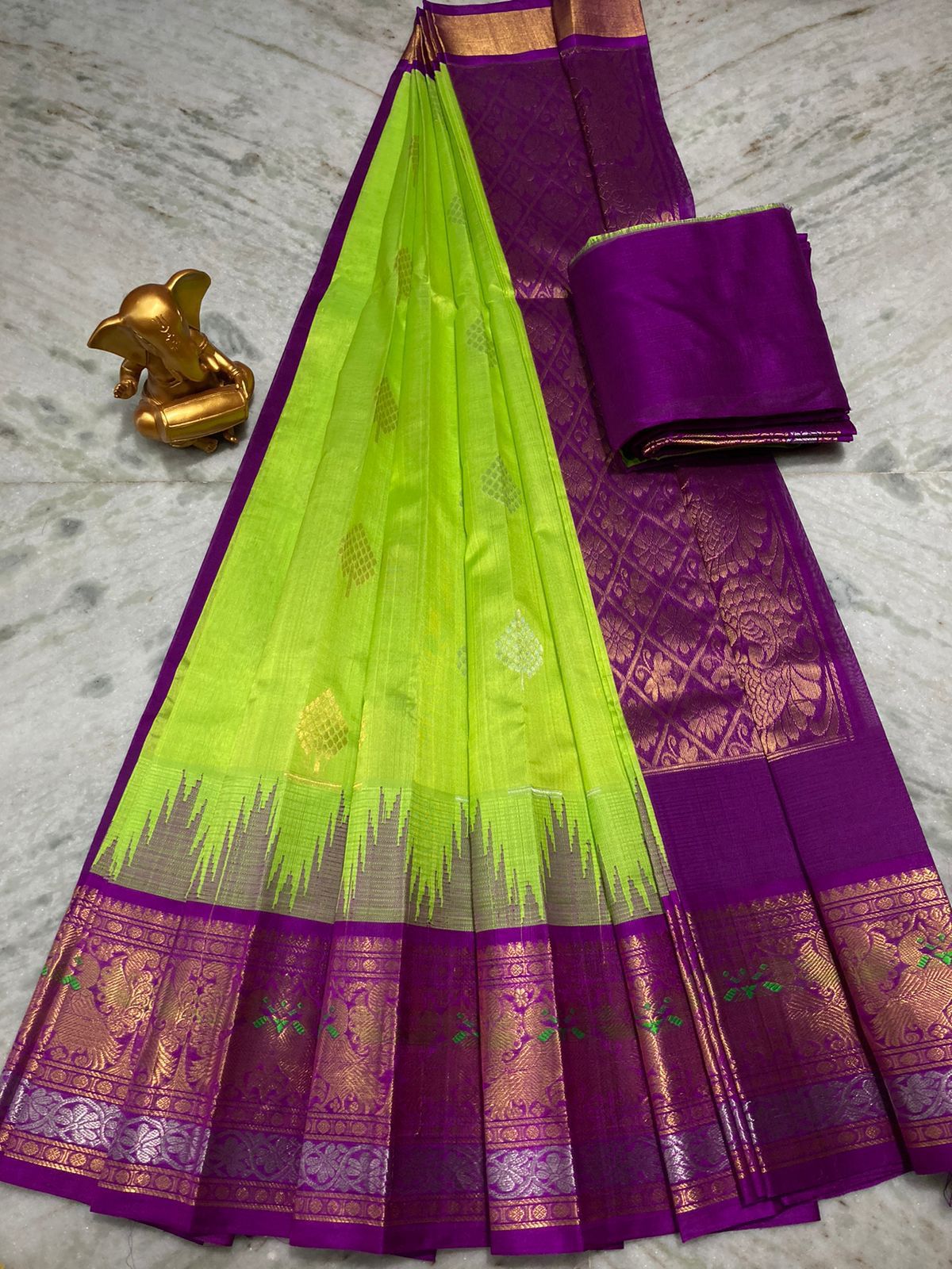 Pure Mangalagiri Kuppadam Pattu Saree