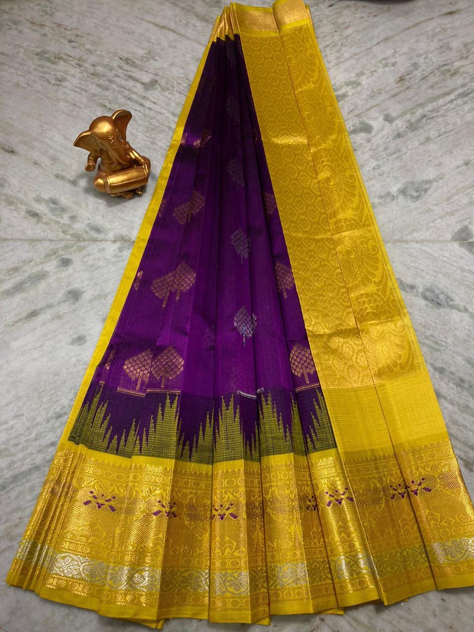 Pure Mangalagiri Kuppadam Pattu Saree