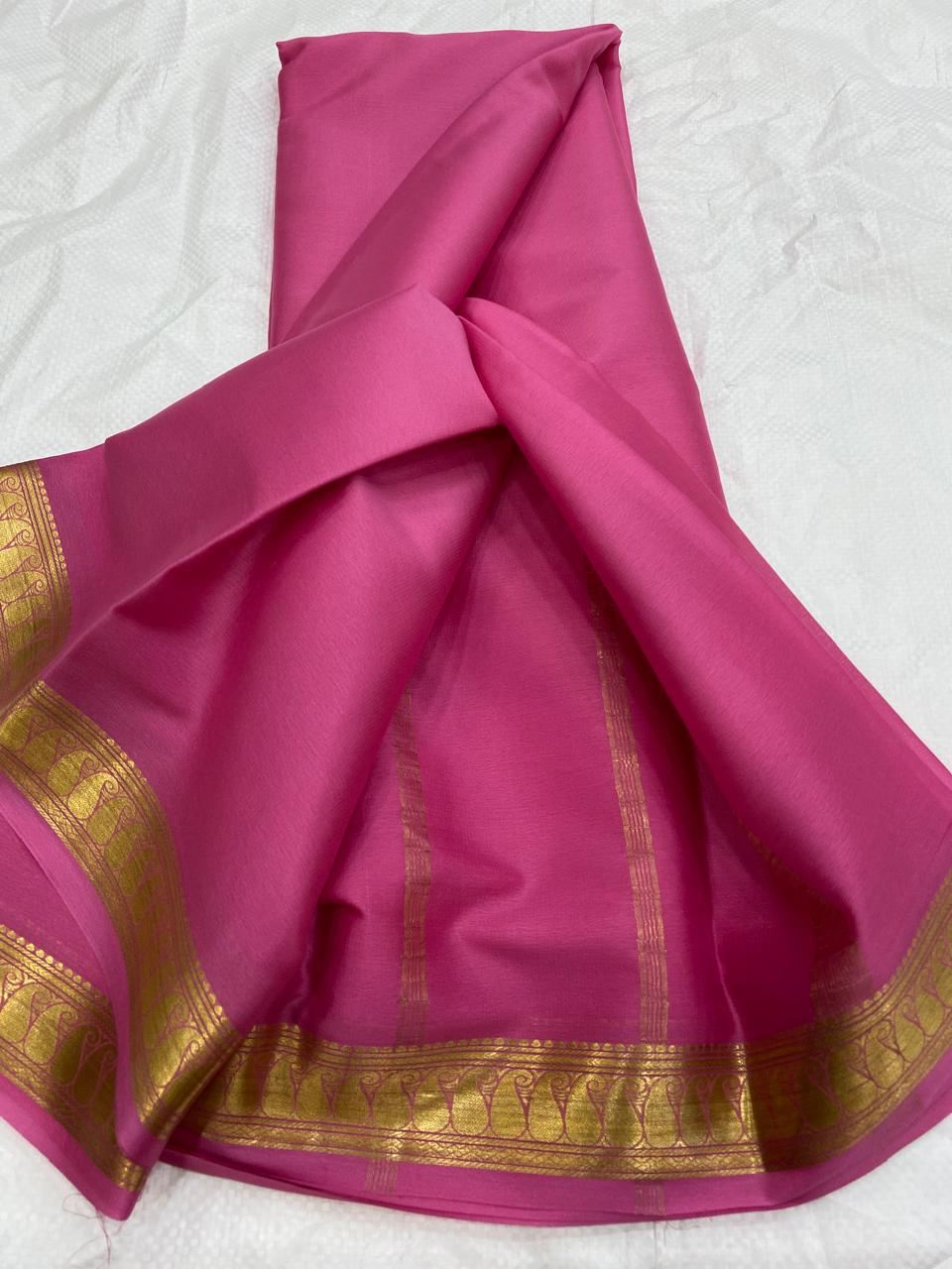 Mango border pure mysore silk saree