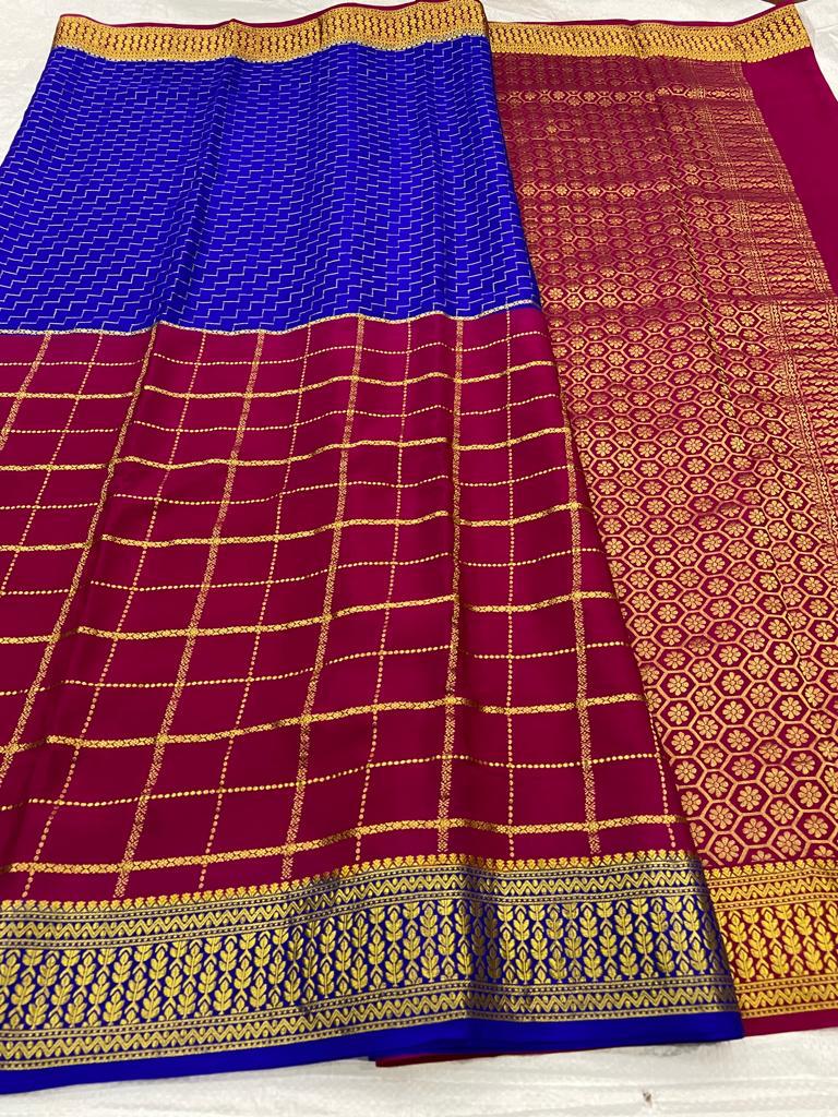 Pure Mysore Crepe Silk Saree