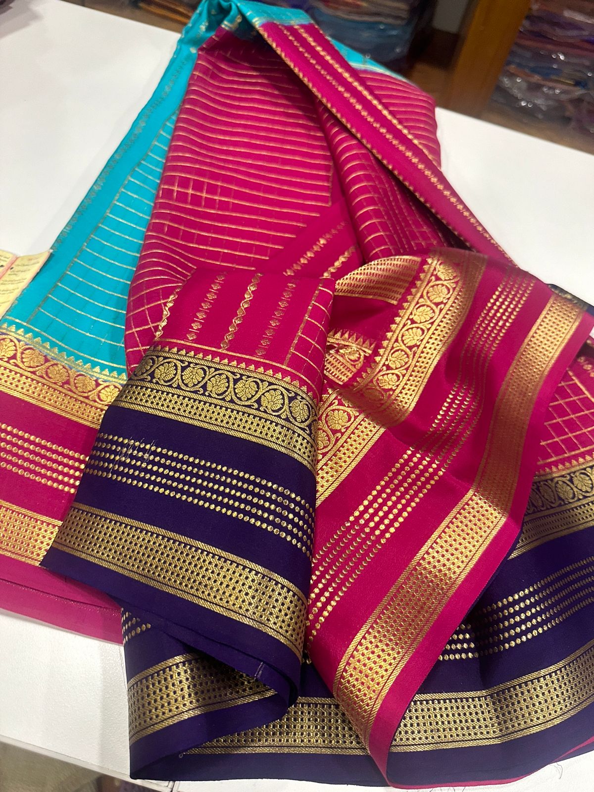 Mysore crepe pure silk saree