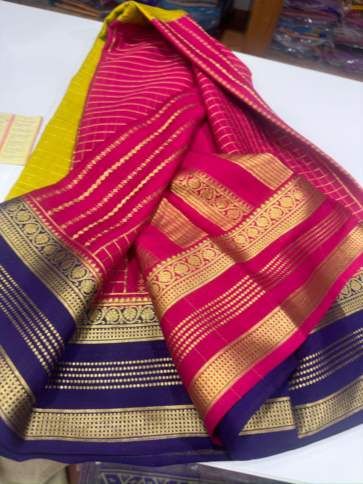 Mysore crepe pure silk saree