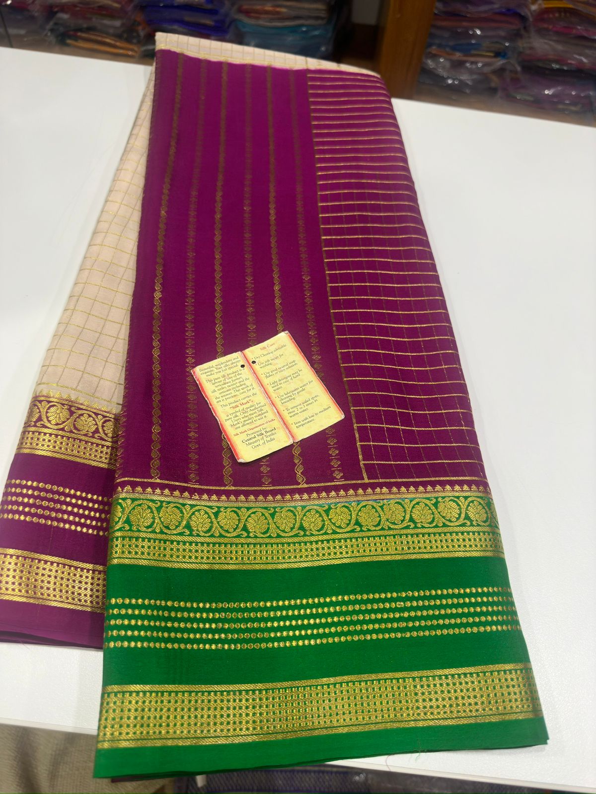 Mysore crepe pure silk saree