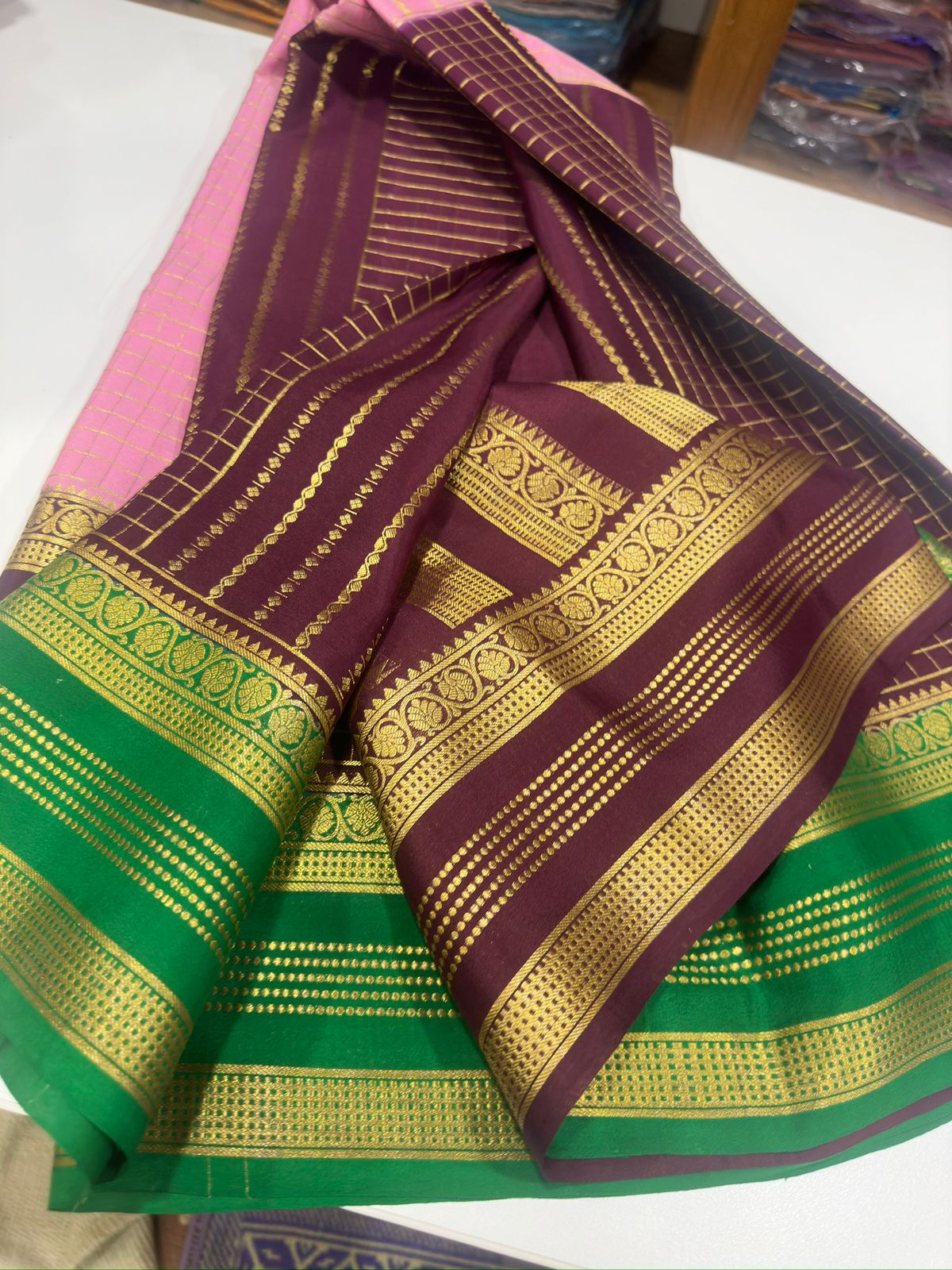Mysore crepe pure silk saree