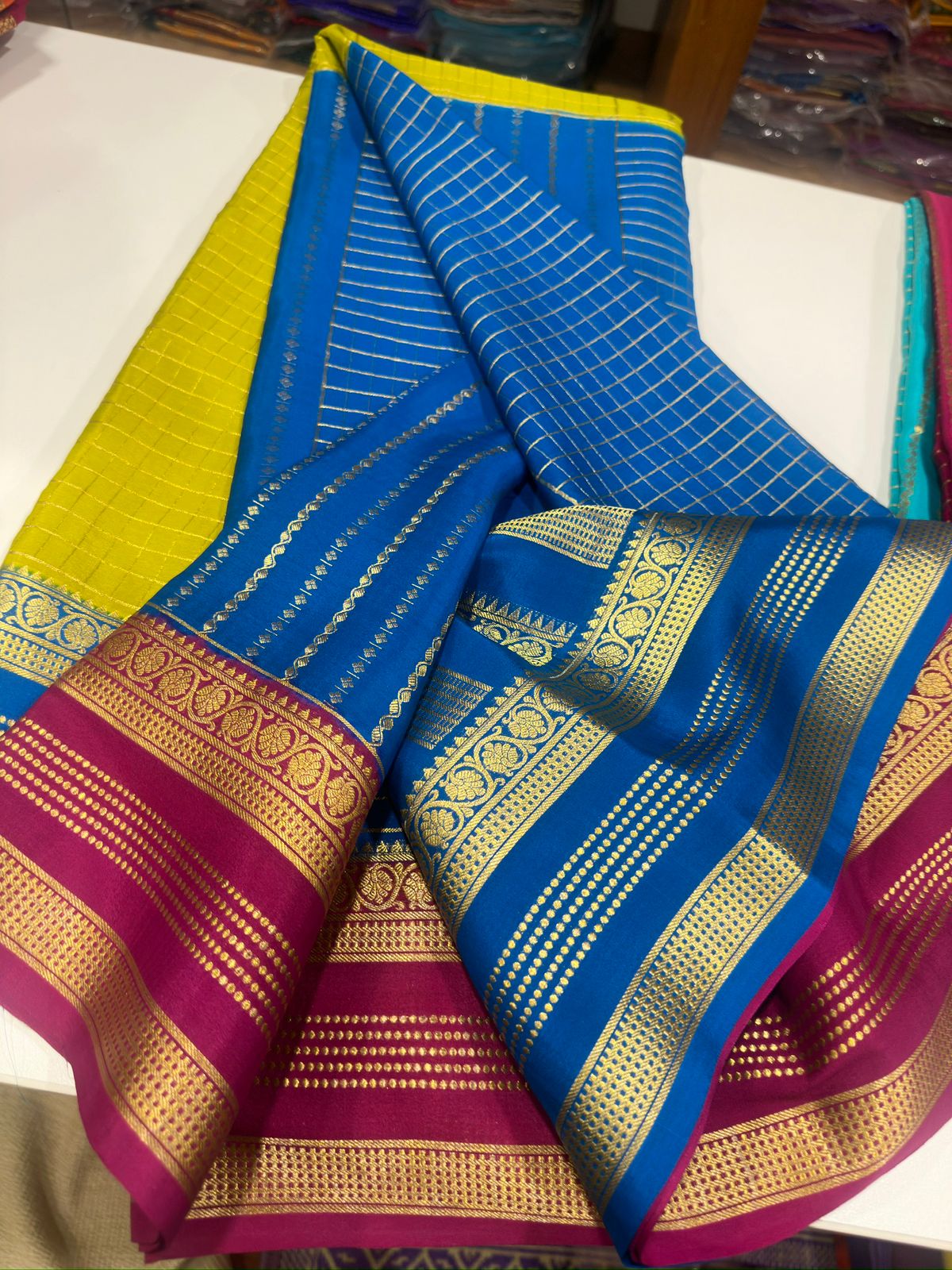 Mysore crepe pure silk saree