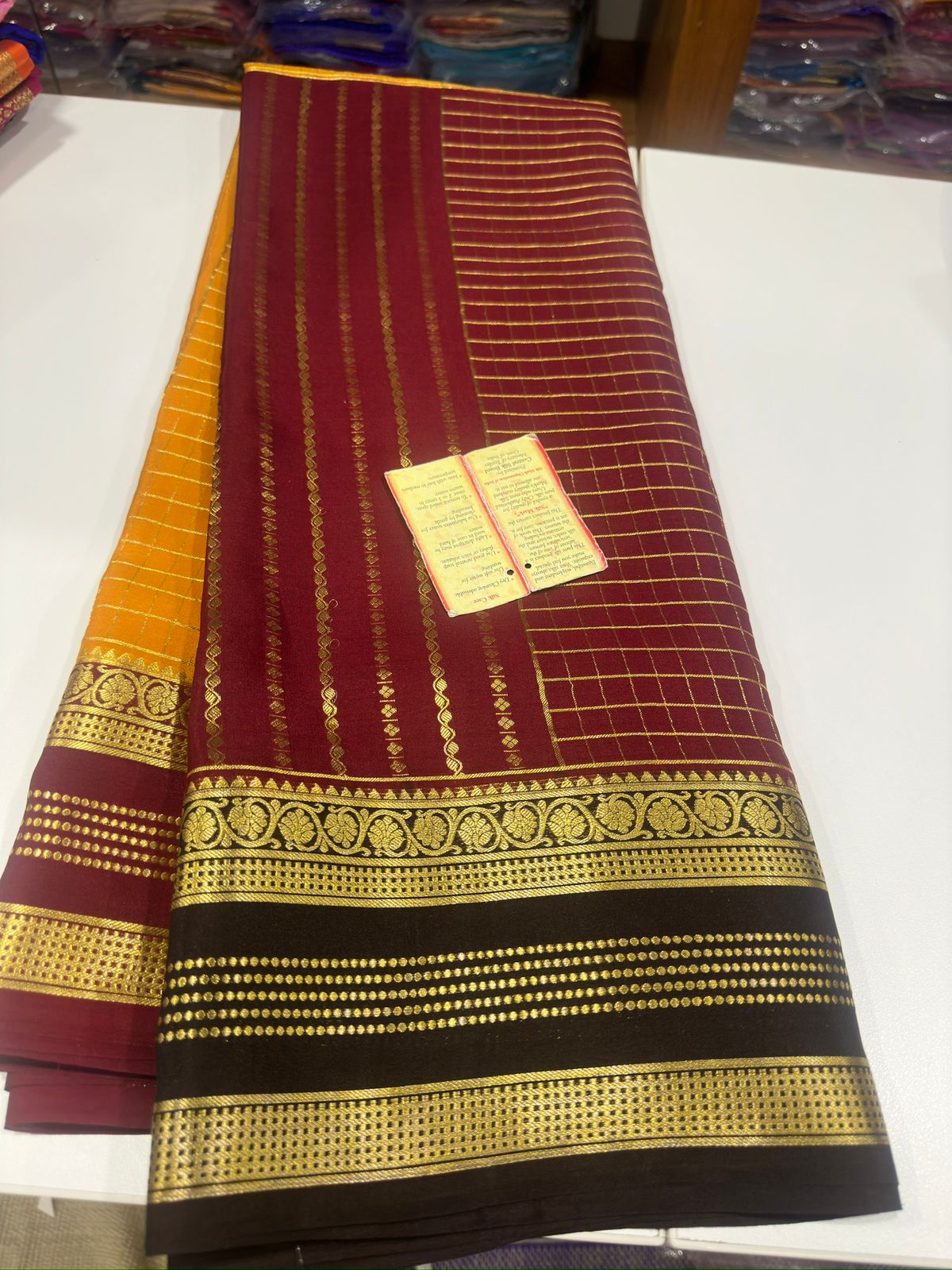Mysore crepe pure silk saree