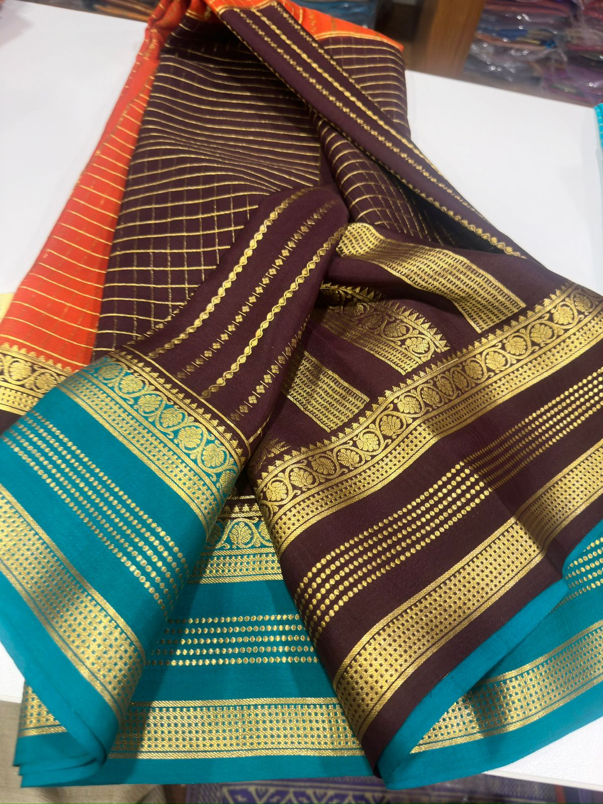 Mysore crepe pure silk saree