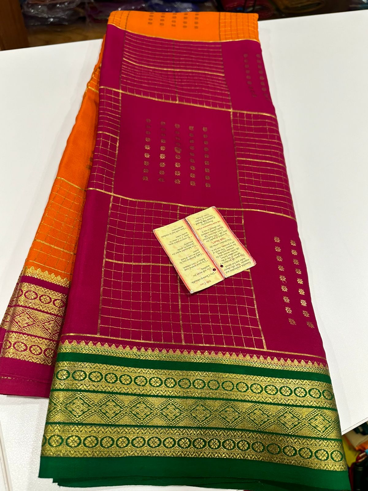 Mysore crepe pure silk saree