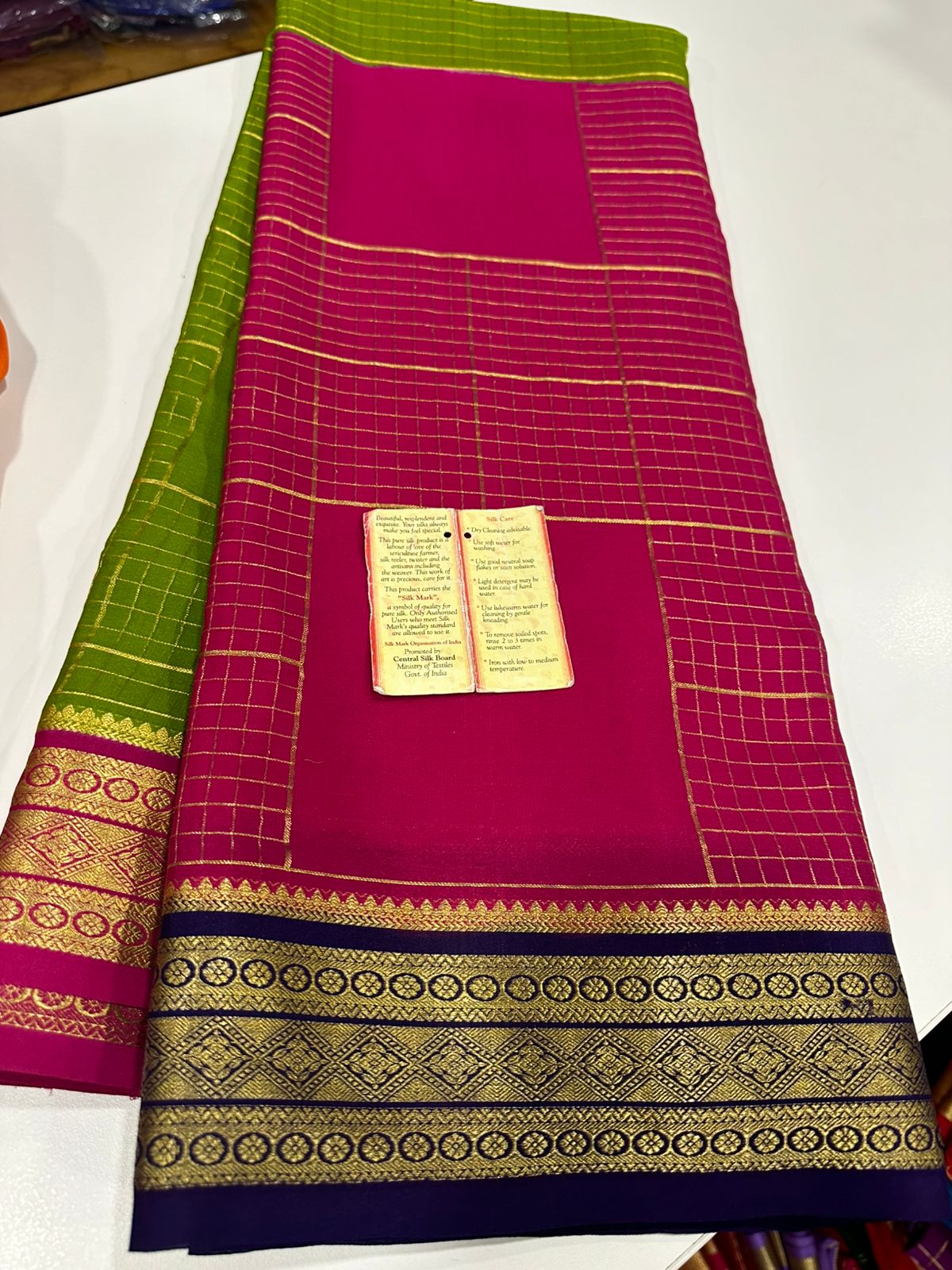 Mysore crepe pure silk saree