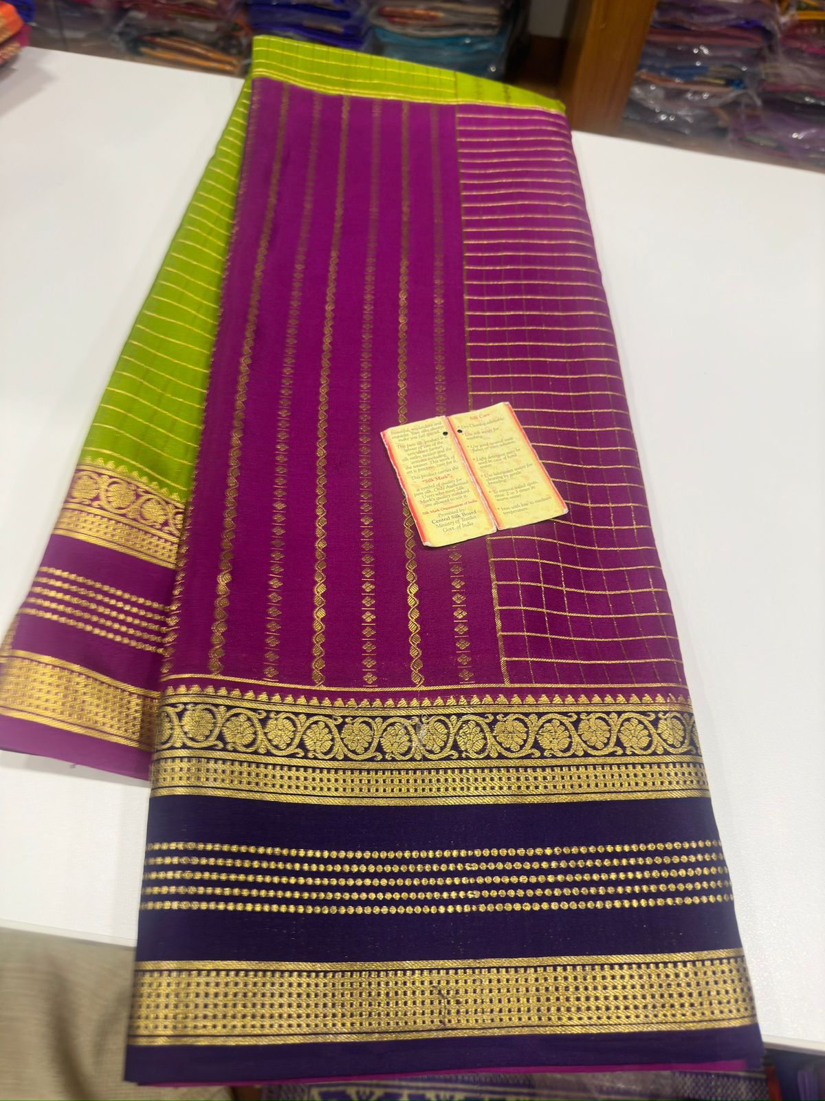 Mysore crepe pure silk saree