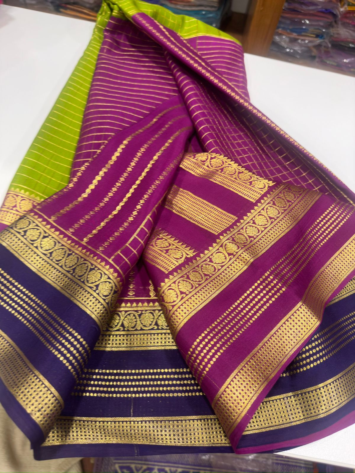 Mysore crepe pure silk saree