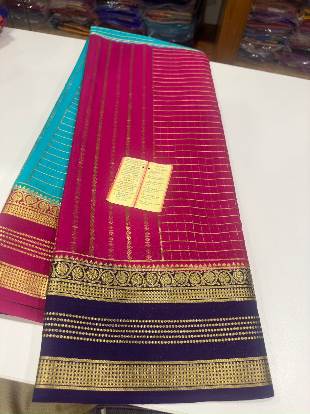 Mysore crepe pure silk saree