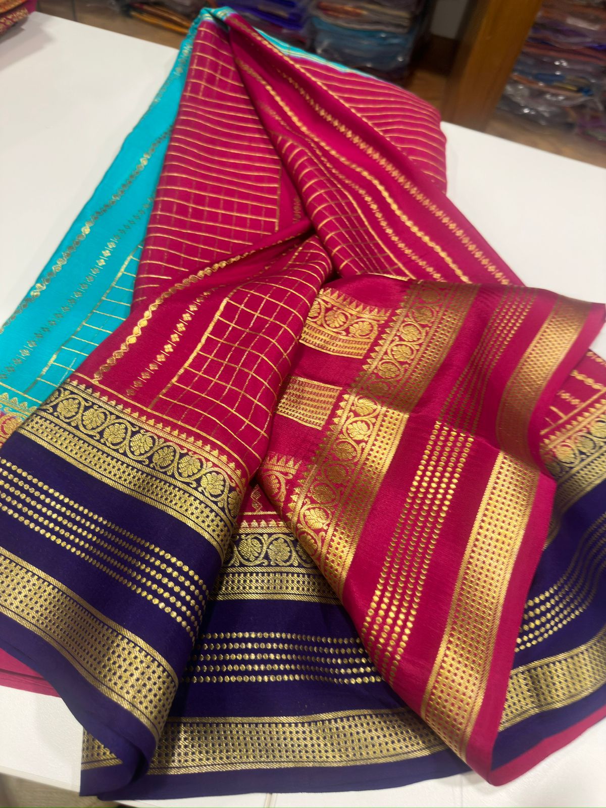 Mysore crepe pure silk saree