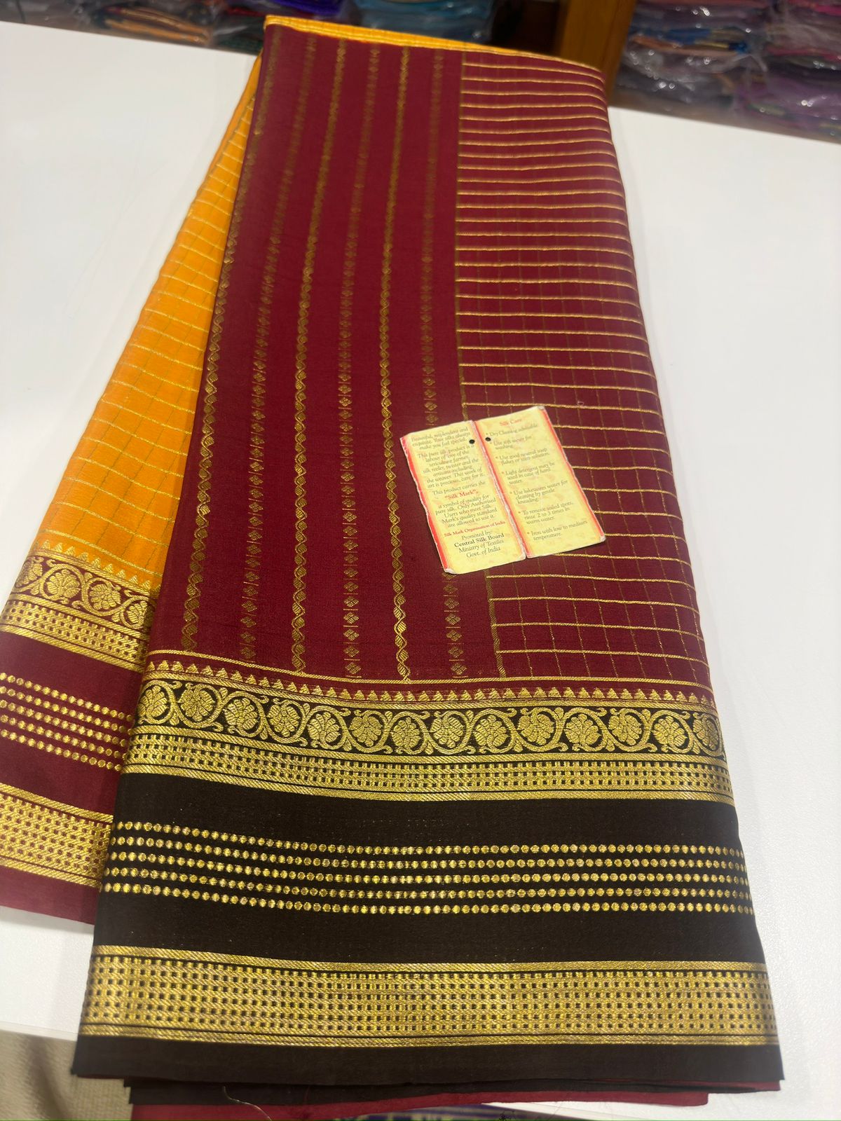 Mysore crepe pure silk saree