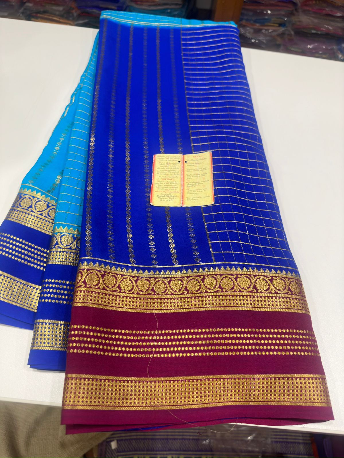 Mysore crepe pure silk saree