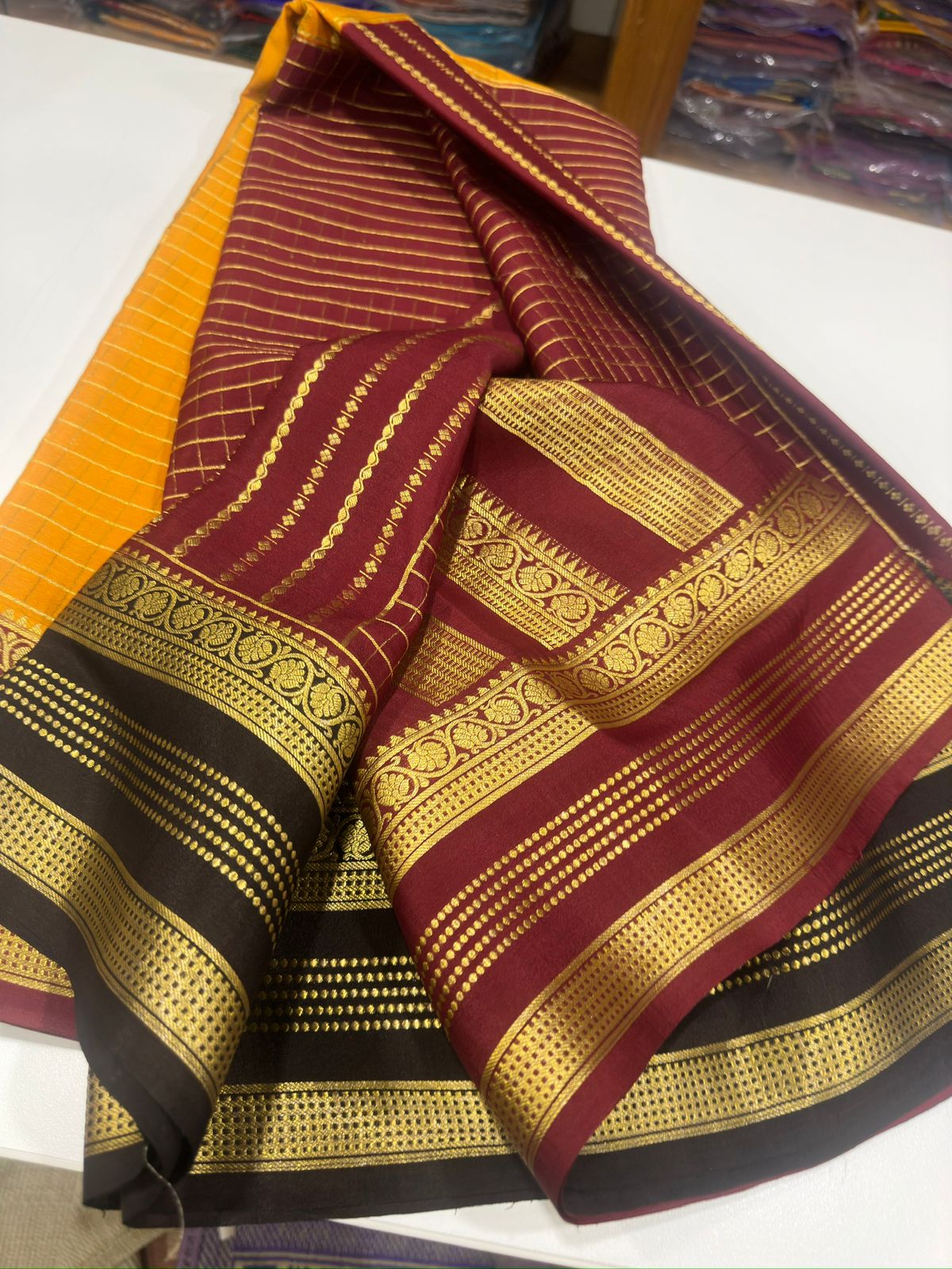 Mysore crepe pure silk saree