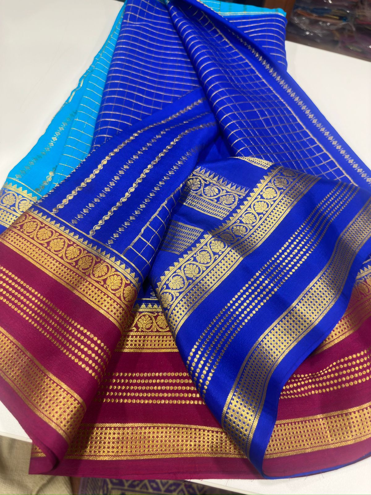 Mysore crepe pure silk saree