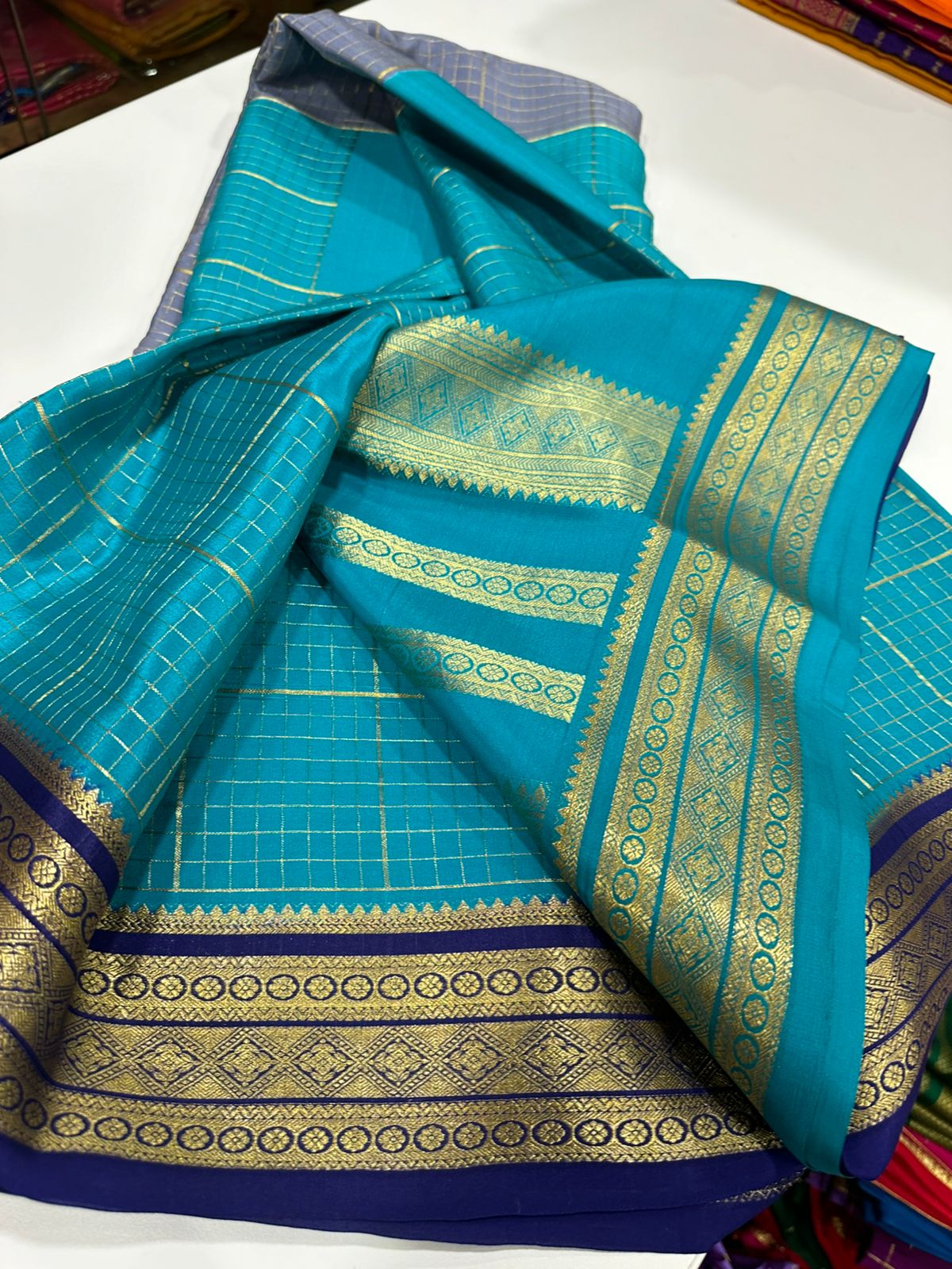 Mysore crepe pure silk saree