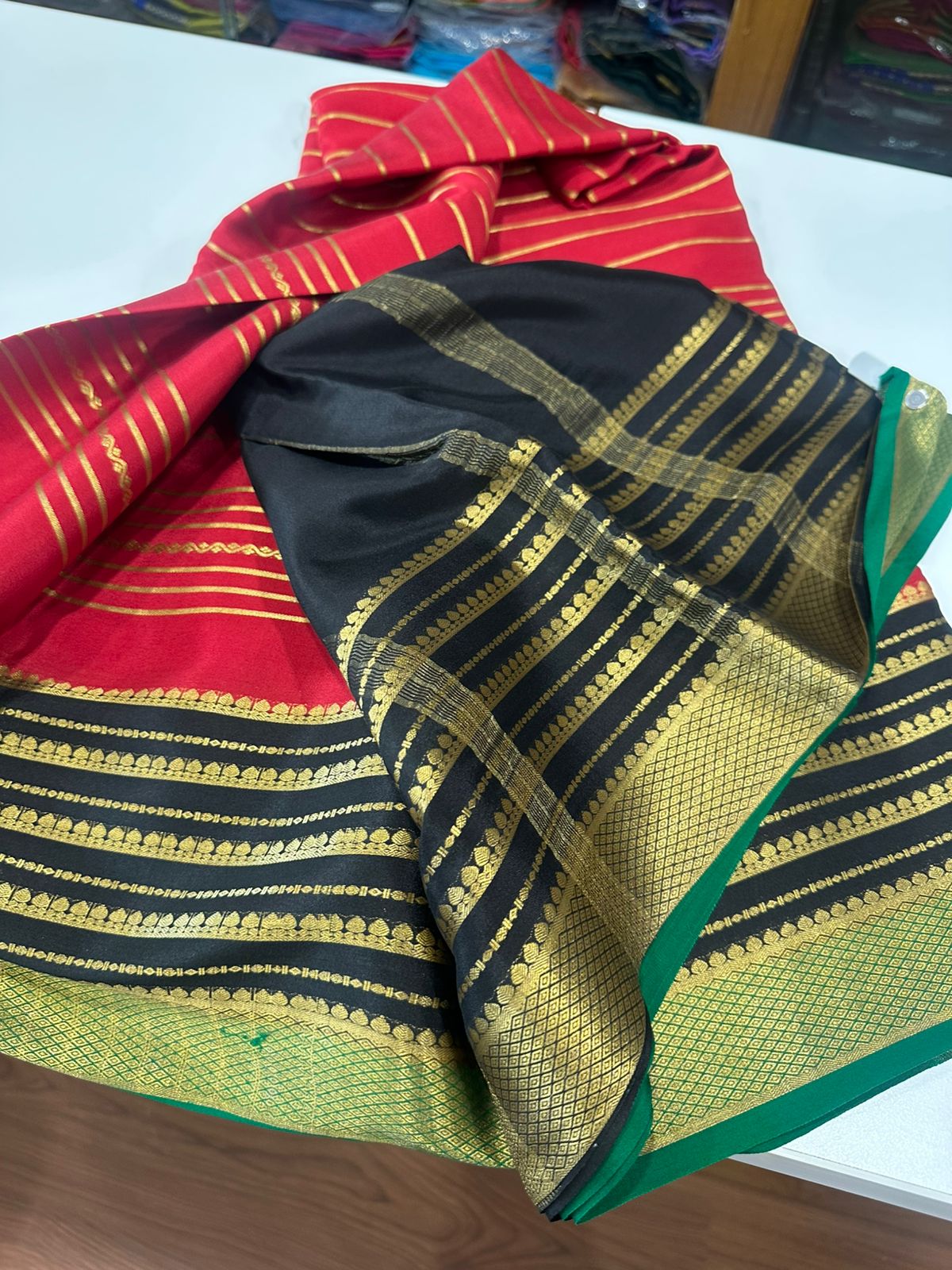 Pure mysore crepe silk saree