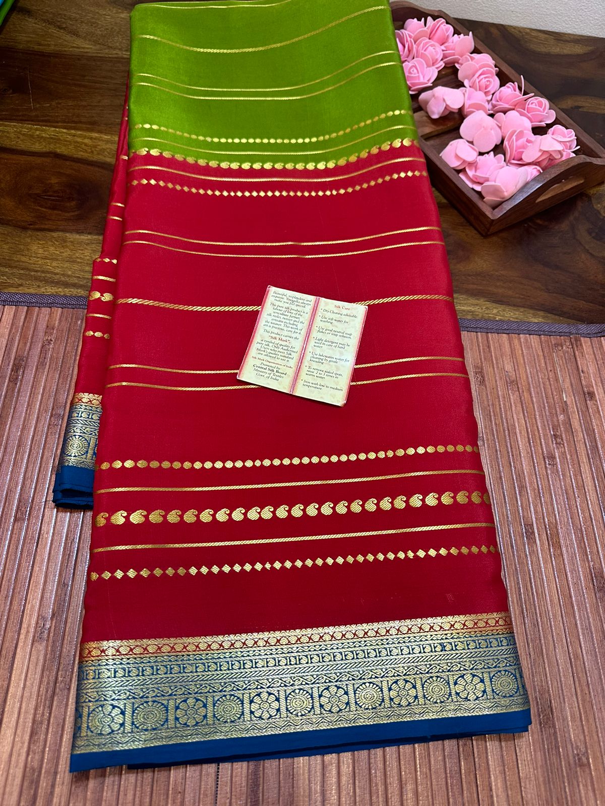 Pure mysore silk 100 grm thickness saree