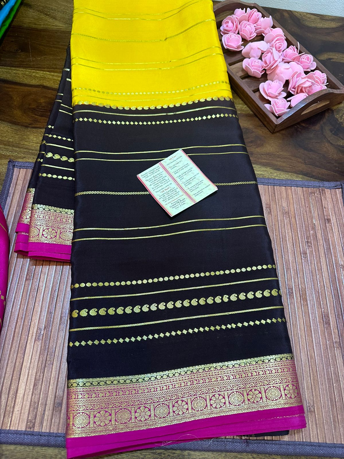Pure mysore silk 100 grm thickness saree