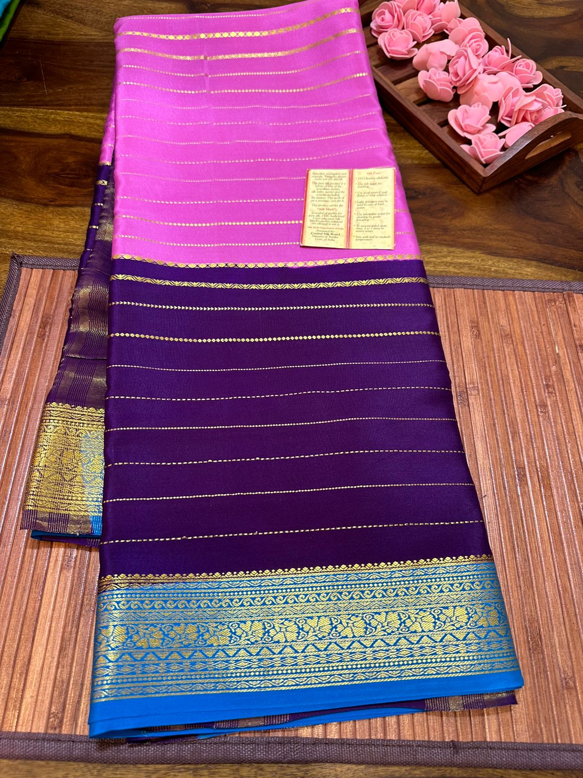 Pure mysore silk 100 grm thickness saree