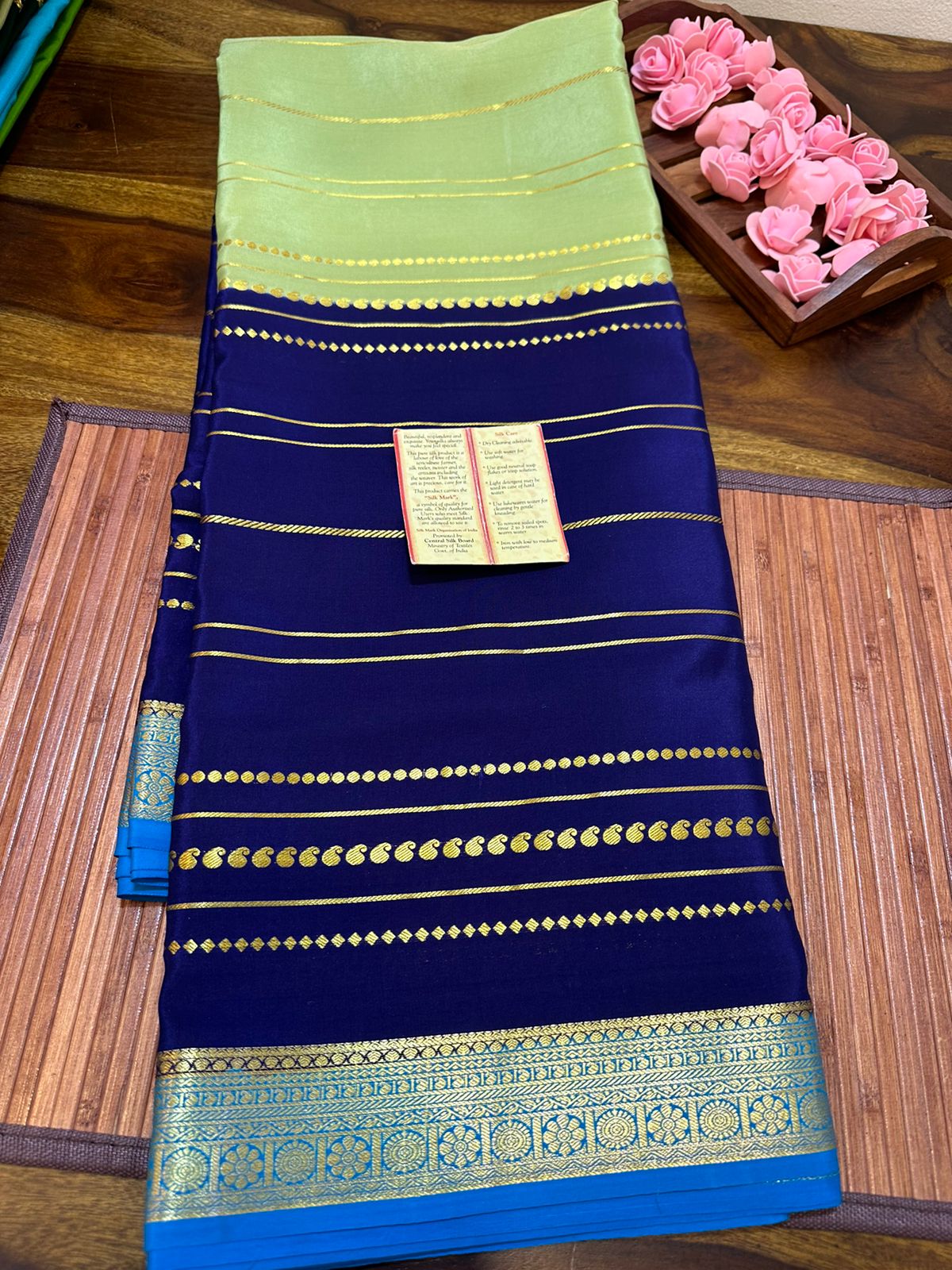 Pure mysore silk 100 grm thickness saree