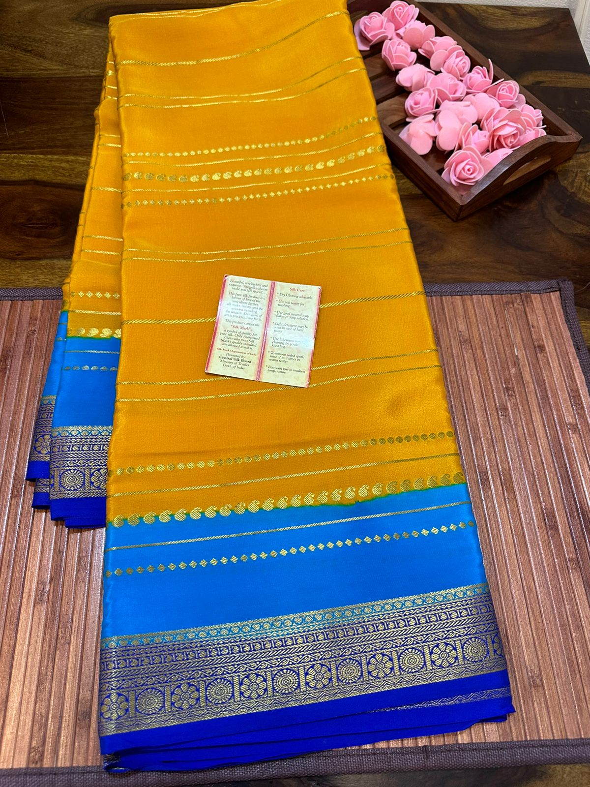 Pure mysore silk 100 grm thickness saree