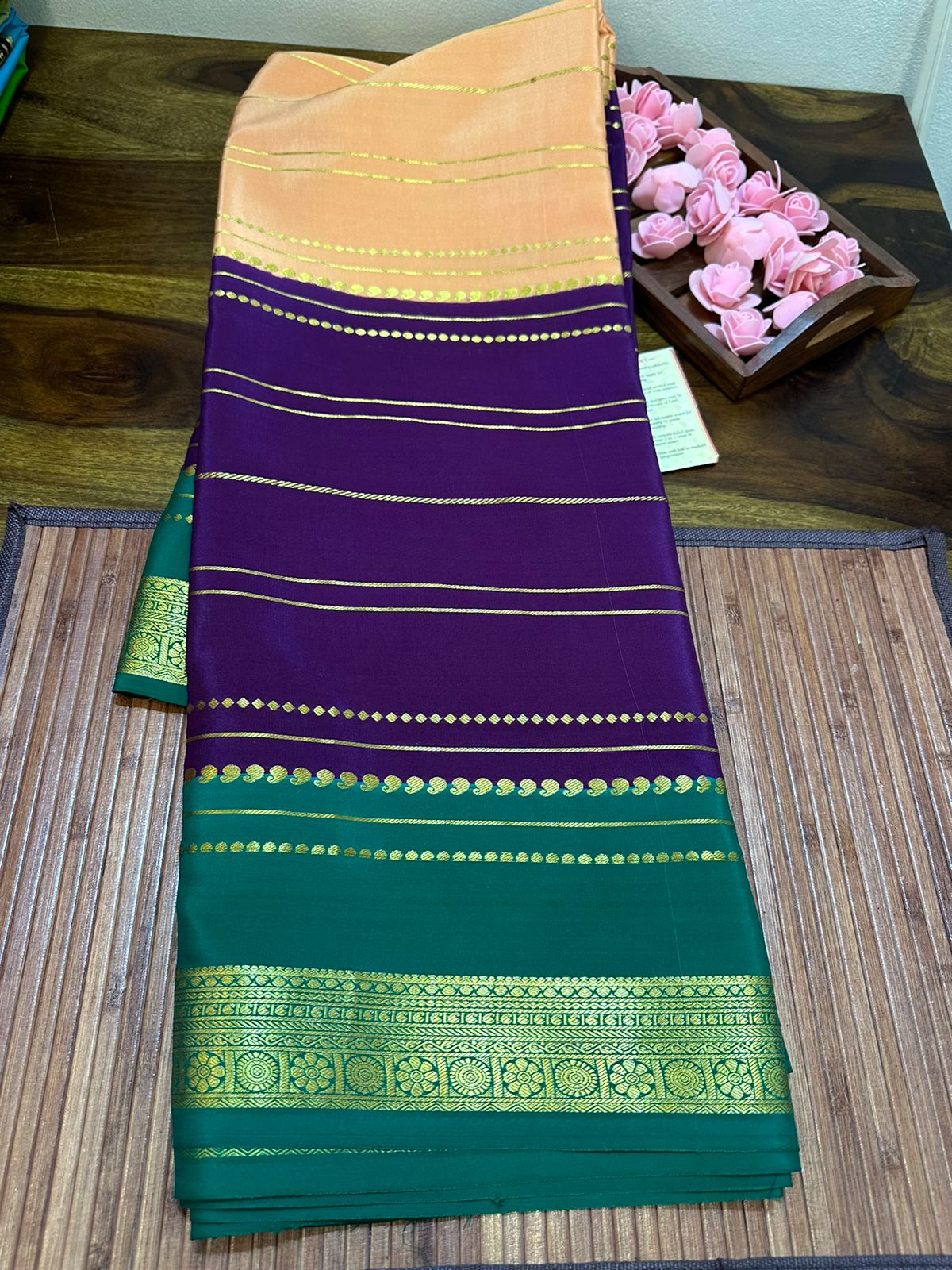 Pure mysore silk 100 grm thickness saree