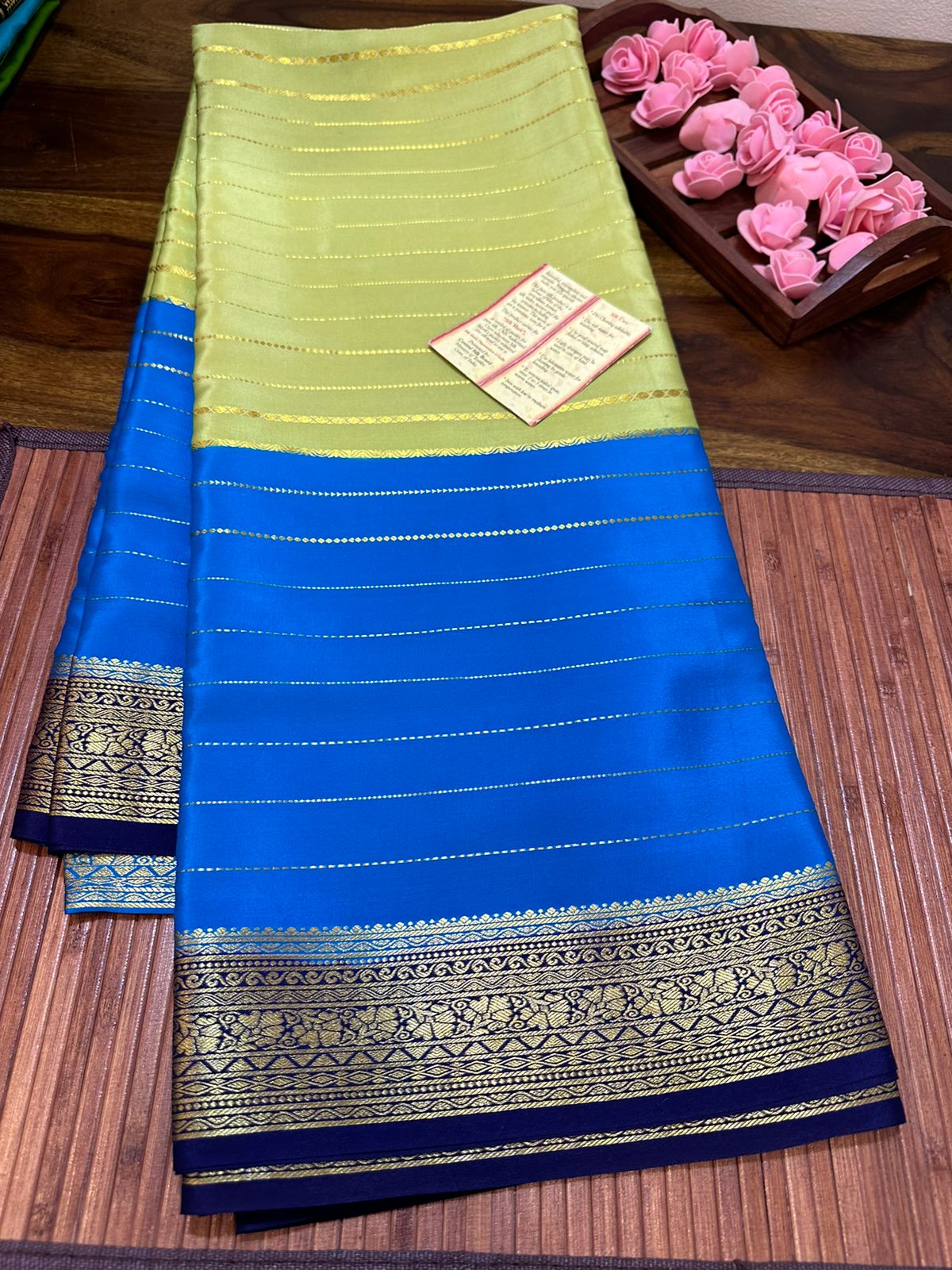 Pure mysore silk 100 grm thickness saree