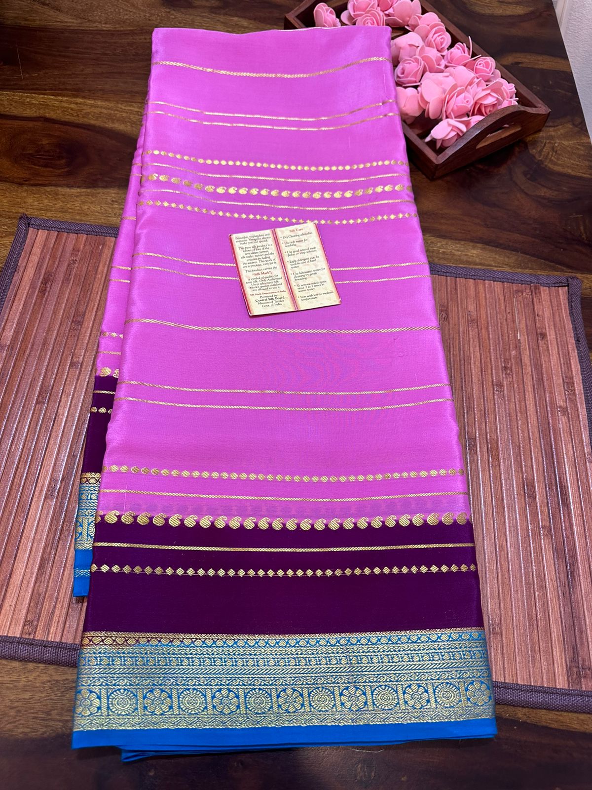 Pure mysore silk 100 grm thickness saree