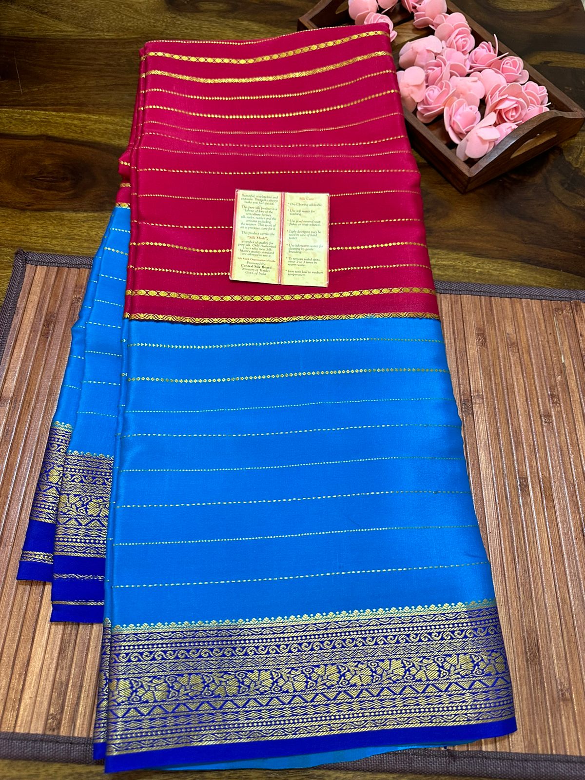 Pure mysore silk 100 grm thickness saree
