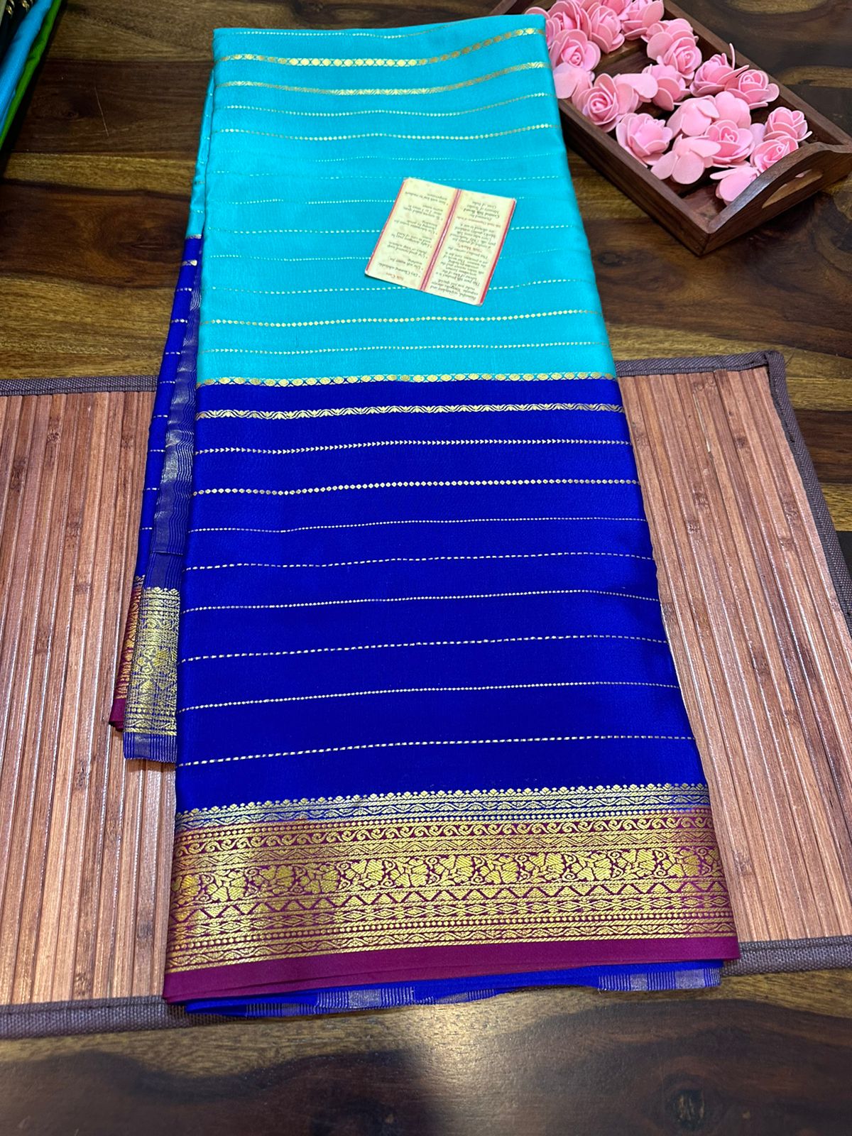 Pure mysore silk 100 grm thickness saree