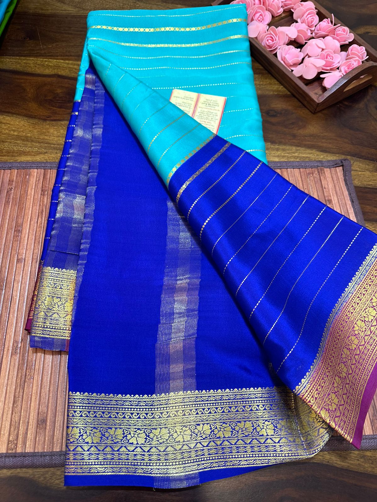 Pure mysore silk 100 grm thickness saree
