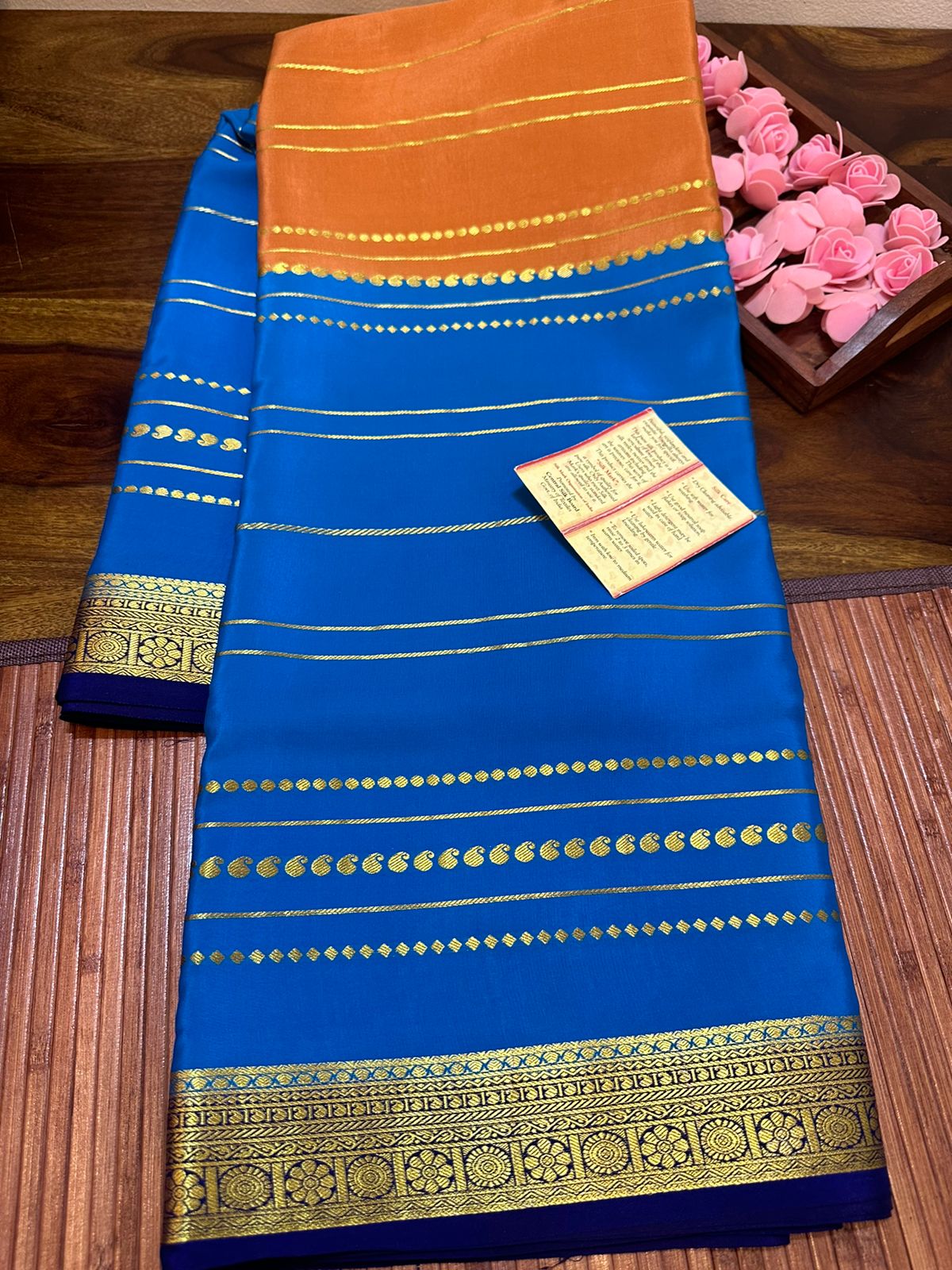 Pure mysore silk 100 grm thickness saree